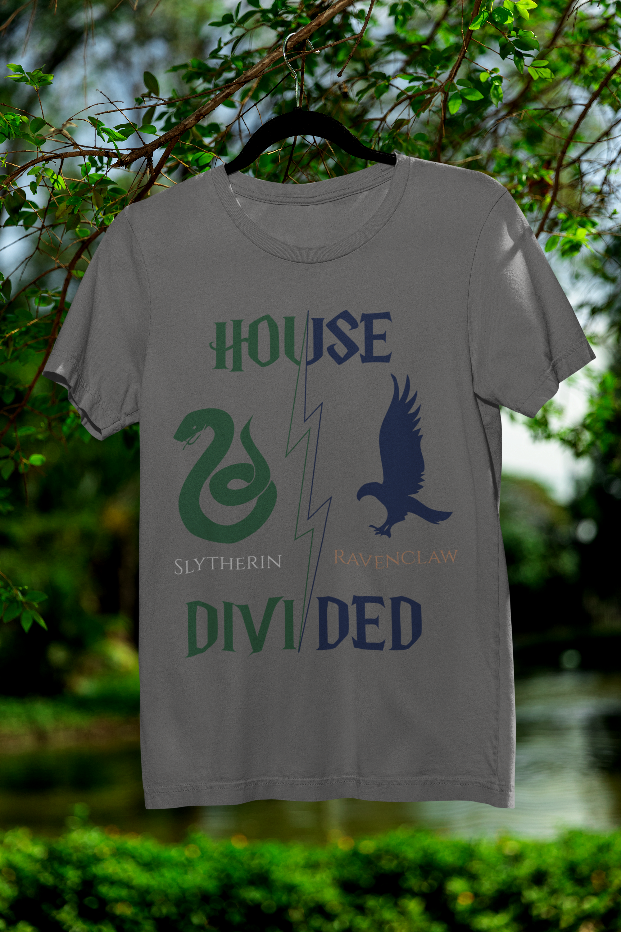 Slytherin Ravenclaw Shirt | House Divided Tee | Wizarding Couple Gift