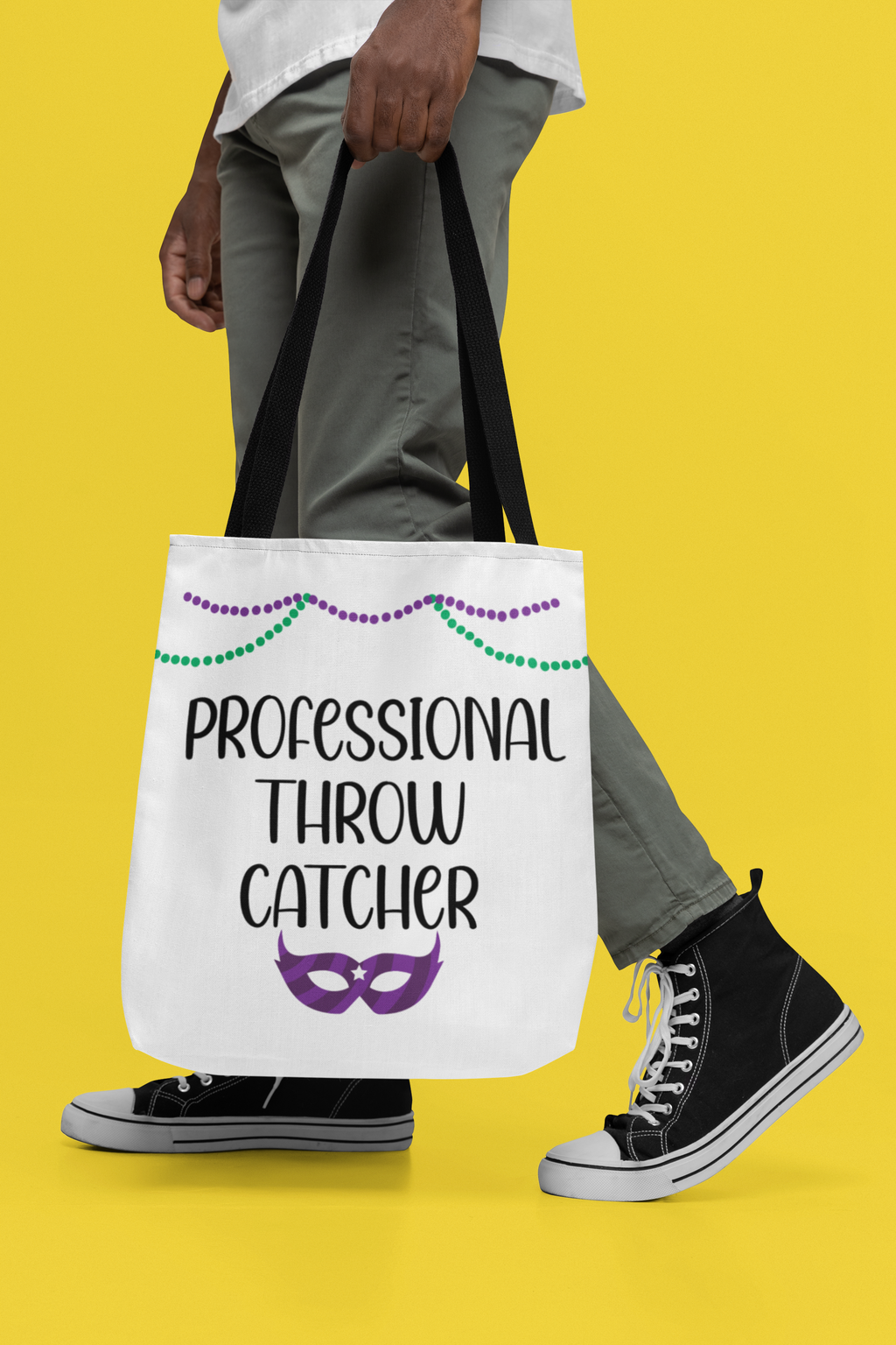 Professional Throw Catcher Mardi Gras Tote Bag