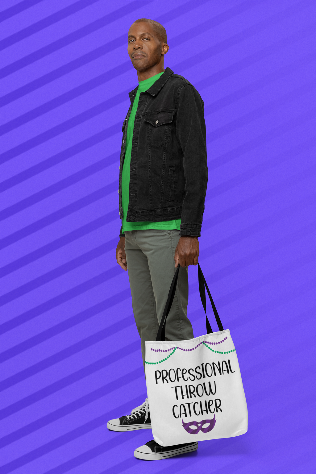 Professional Throw Catcher Mardi Gras Tote Bag