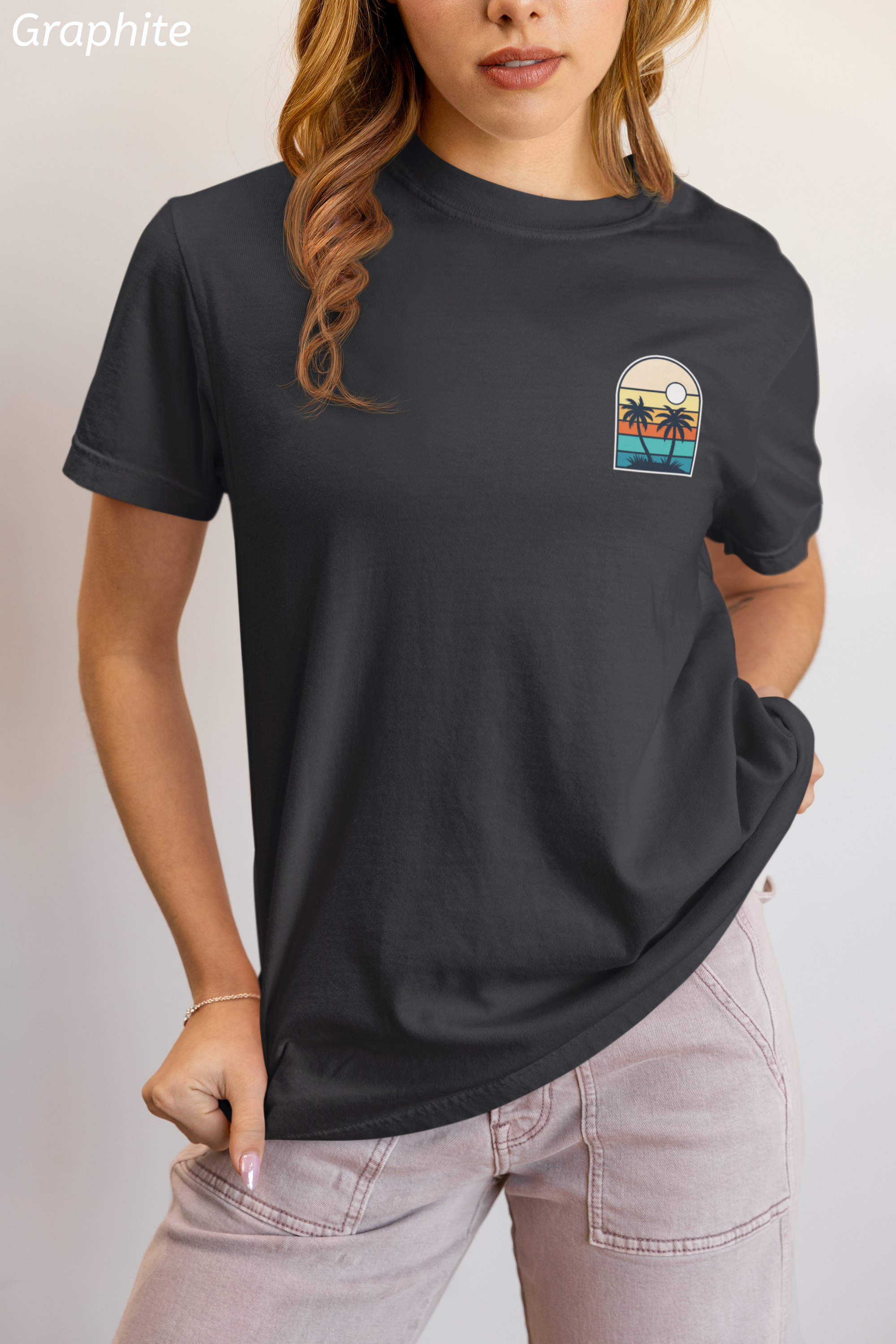 The Vibes Are Vibin Shirt, Retro Sunset Palm Tree Tee