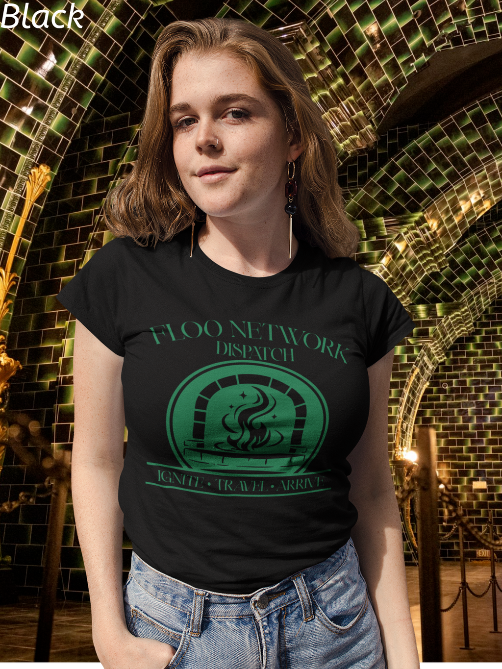 Floo Network Dispatch Shirt- Wizard Fireplace Travel Tee