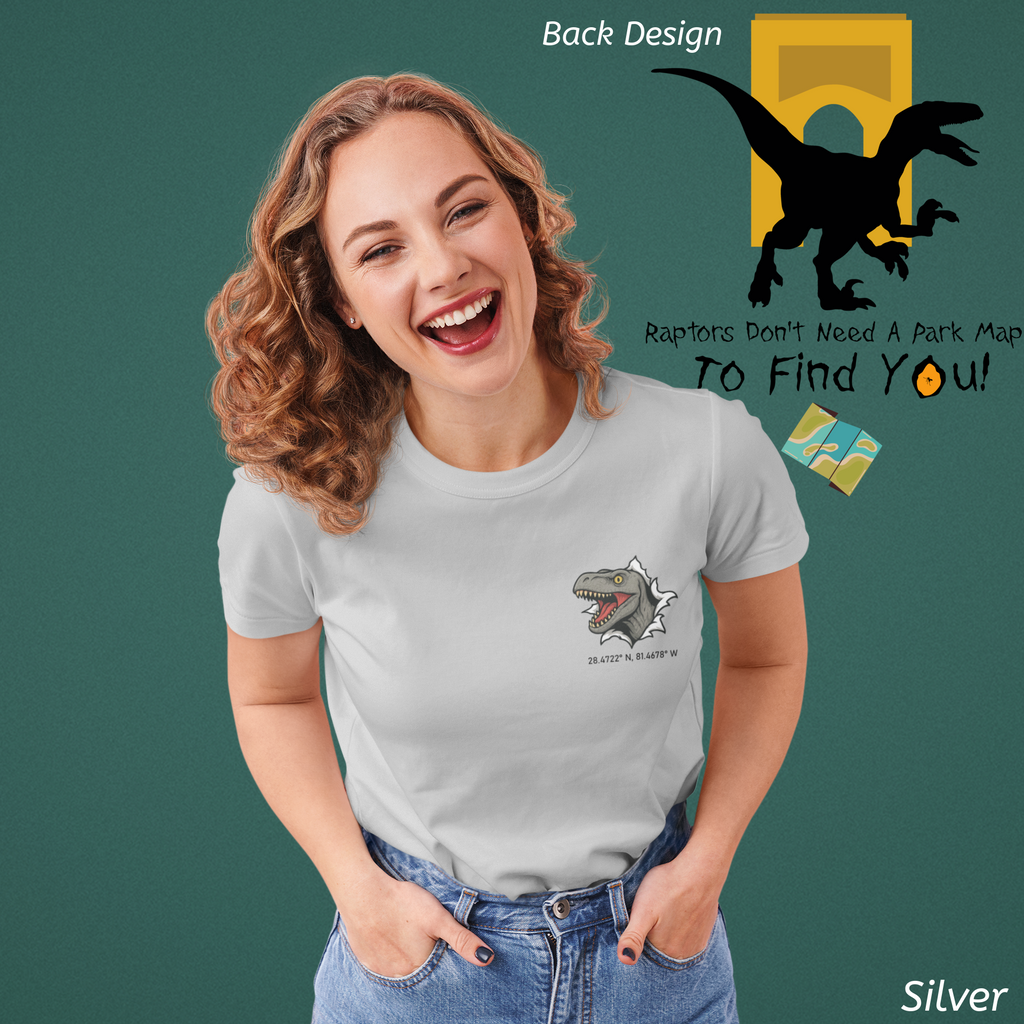 Raptor Park Day Shirt- Universal Inspired Dinosaur Tee, Double-Sided Jurassic Design