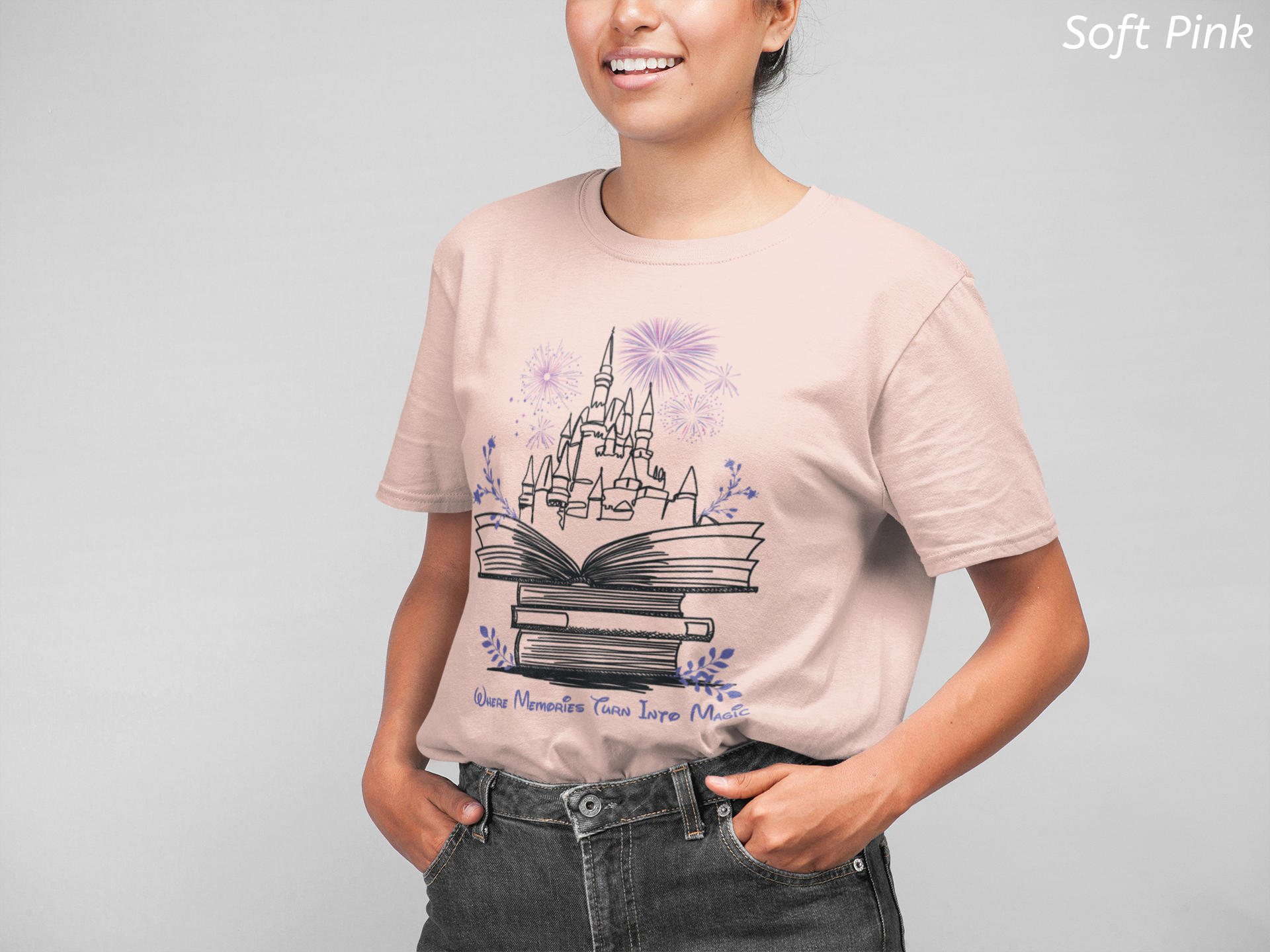 Where Memories Turn Into Magic Tee- Magical Vacation Castle Fireworks Shirt