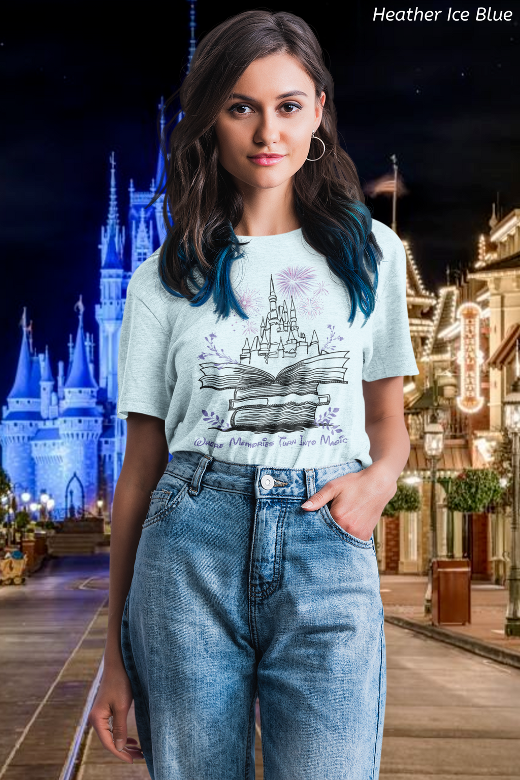 Where Memories Turn Into Magic Tee- Magical Vacation Castle Fireworks Shirt