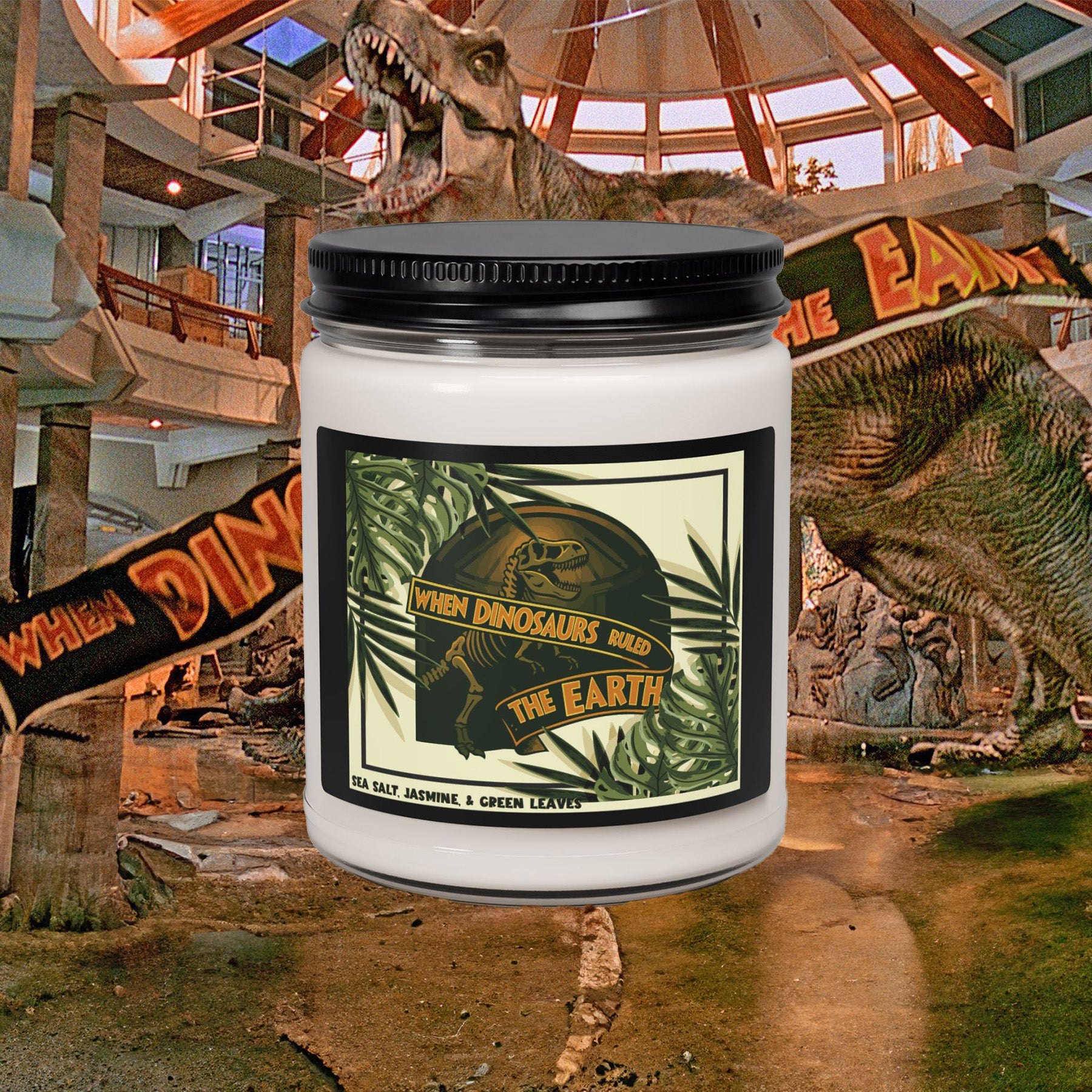 When Dinosaurs Ruled the Earth Candle- Sea Salt + Jasmine Soy Candle