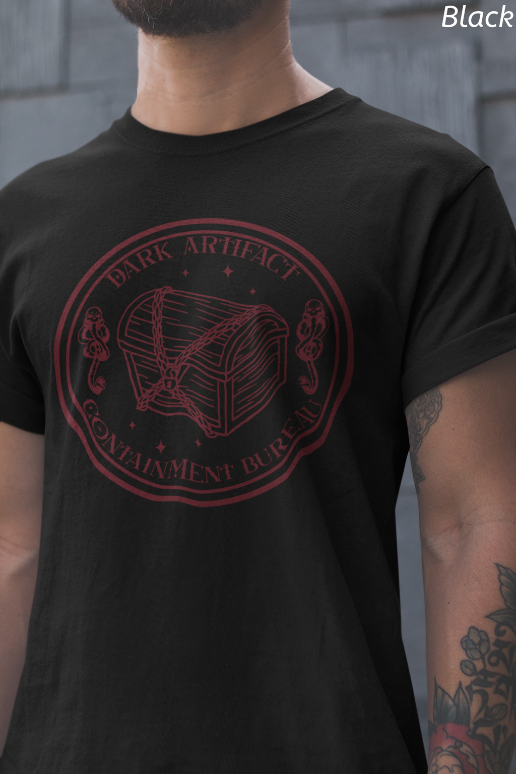 Dark Artifact Containment Bureau Tee- Dark Wizard Inspired Shirt