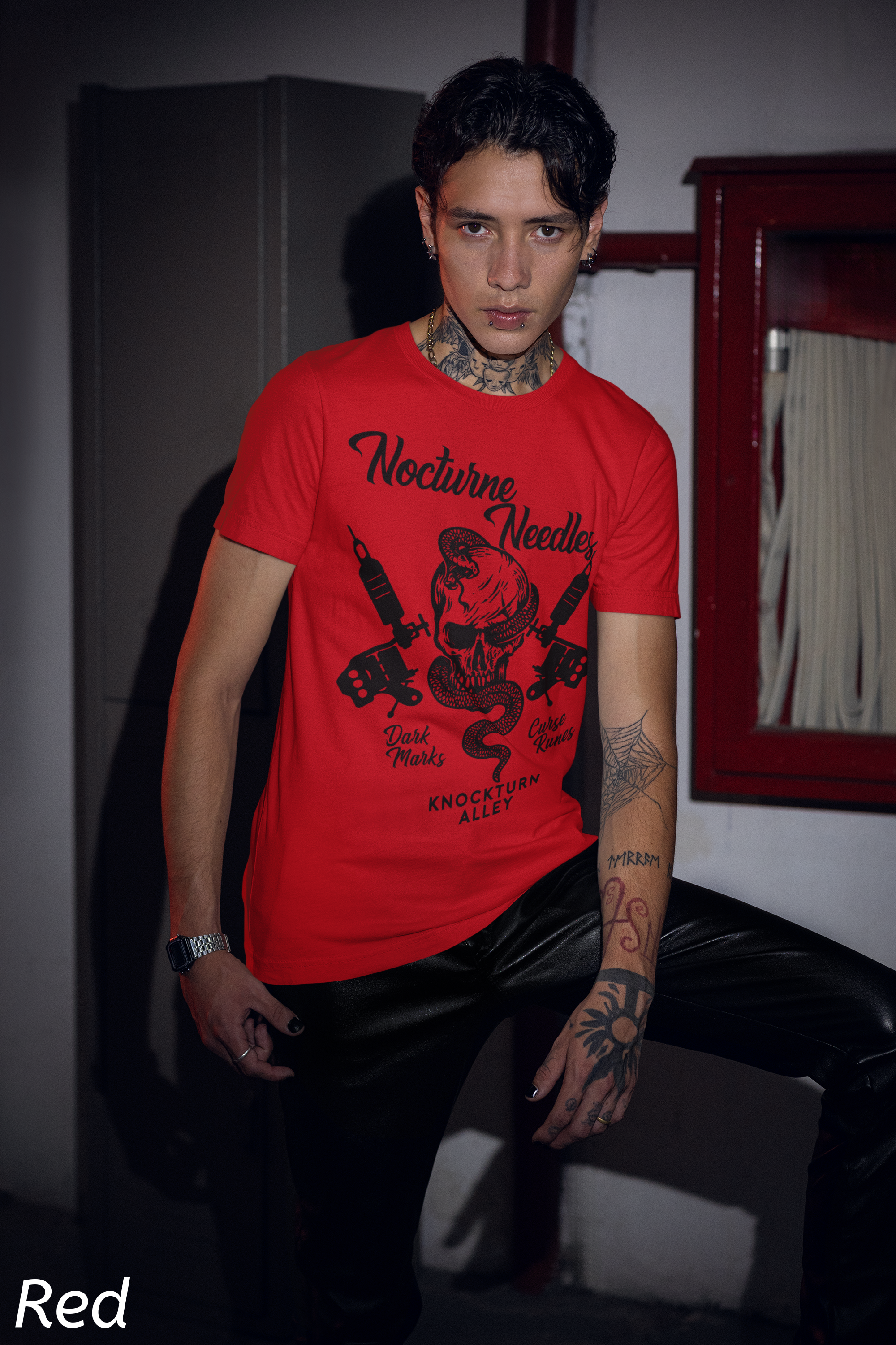 Nocturne Needles Shirt- Dark Wizard Tattoo Shop Tee