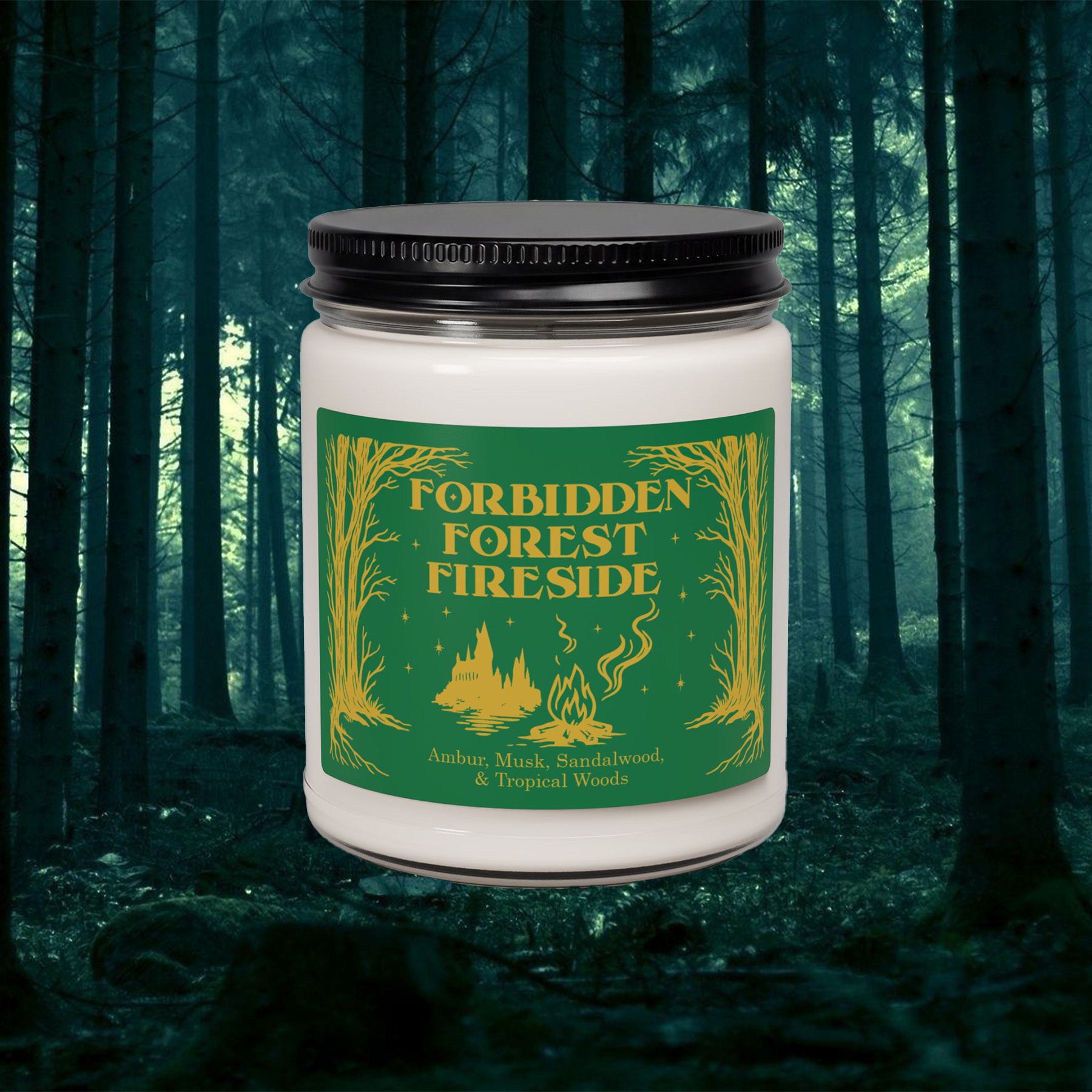 Forbidden Forest Fireside- Amber, Musk, & Sandalwood Soy Candle