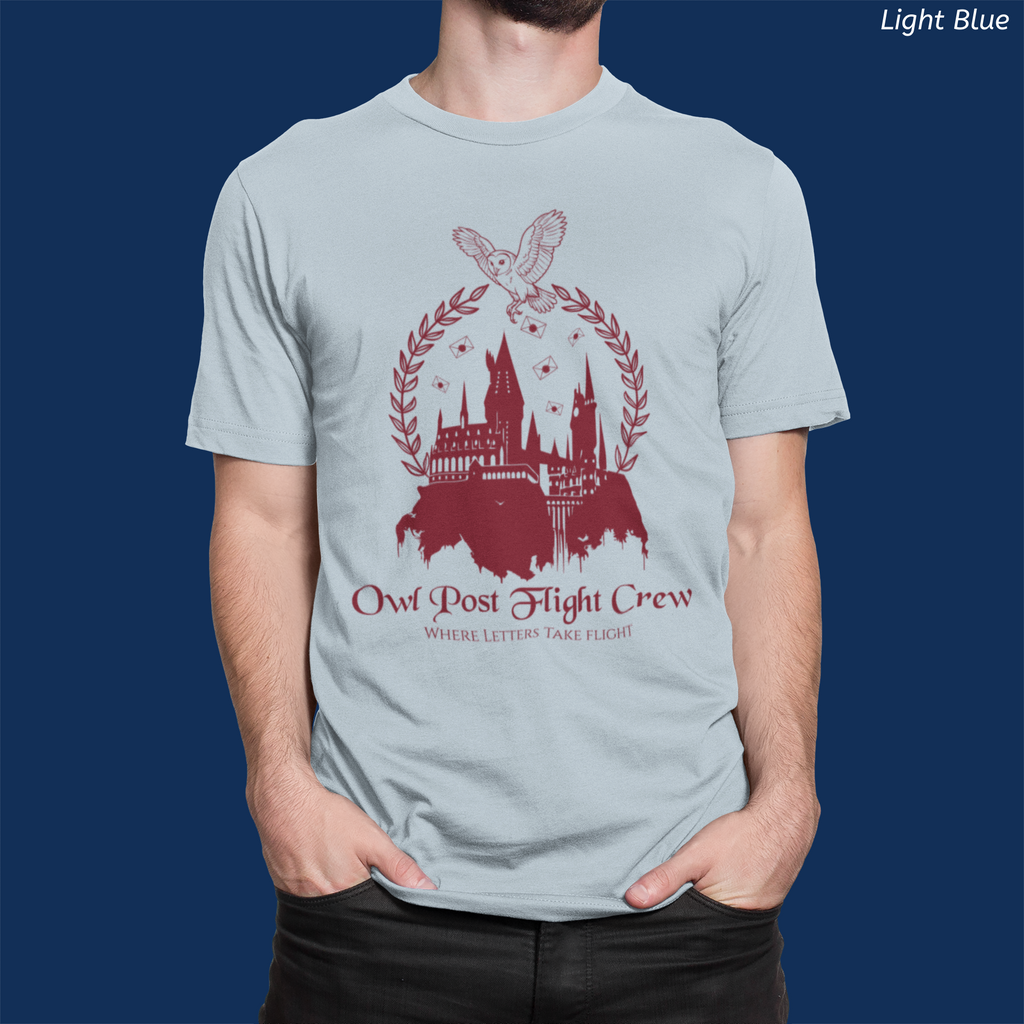 Owl Post Flight Crew Shirt- Wizard Mail Service Tee