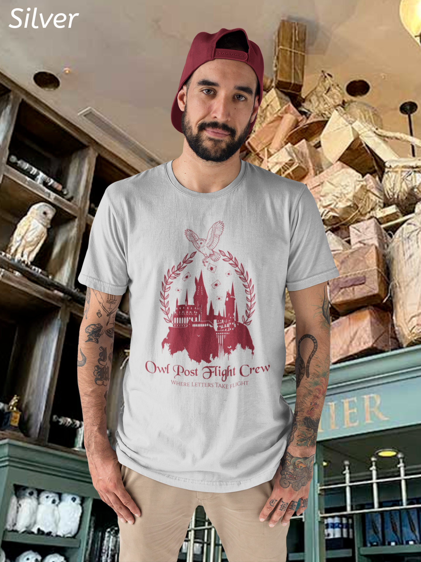 Owl Post Flight Crew Shirt- Wizard Mail Service Tee