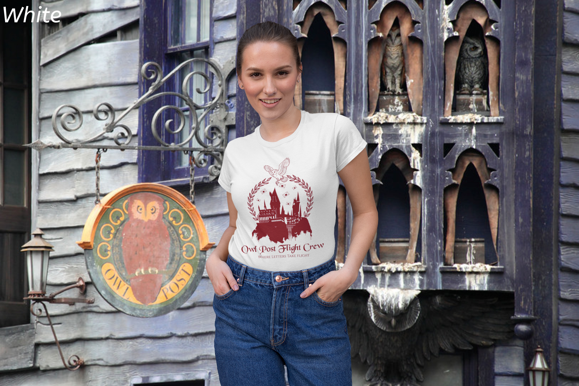 Owl Post Flight Crew Shirt- Wizard Mail Service Tee
