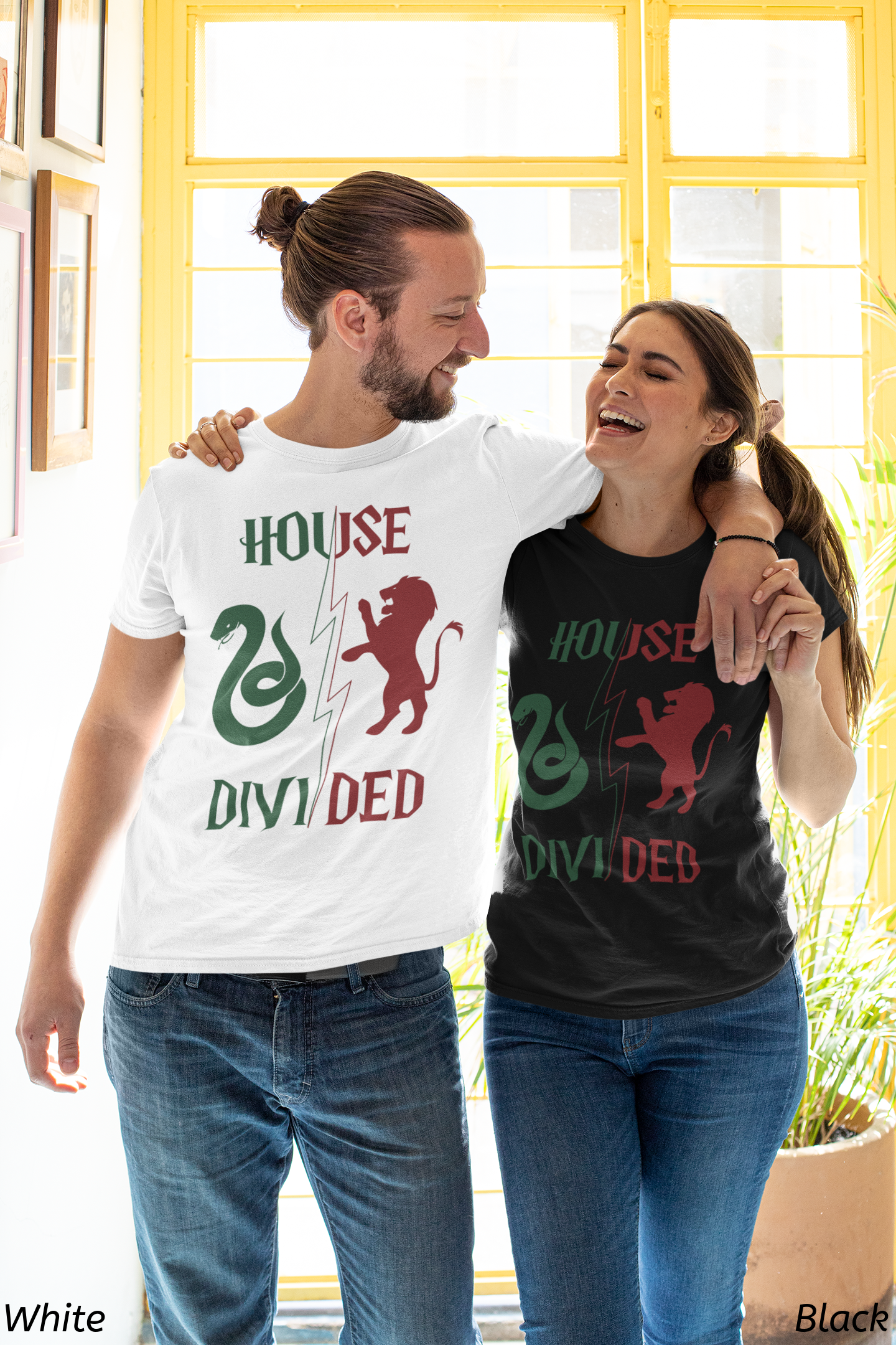 House Divided Rivalry Shirt- Serpent + Lion Wizardcore Couple Tee