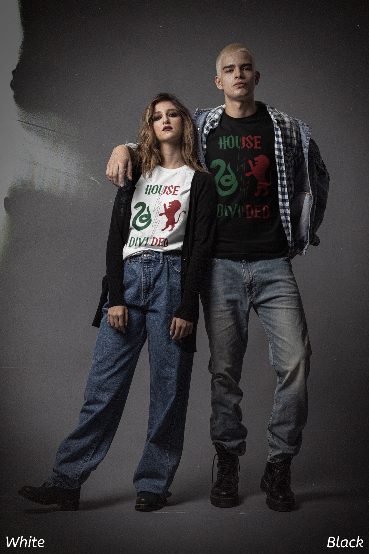 House Divided Rivalry Shirt- Serpent + Lion Wizardcore Couple Tee