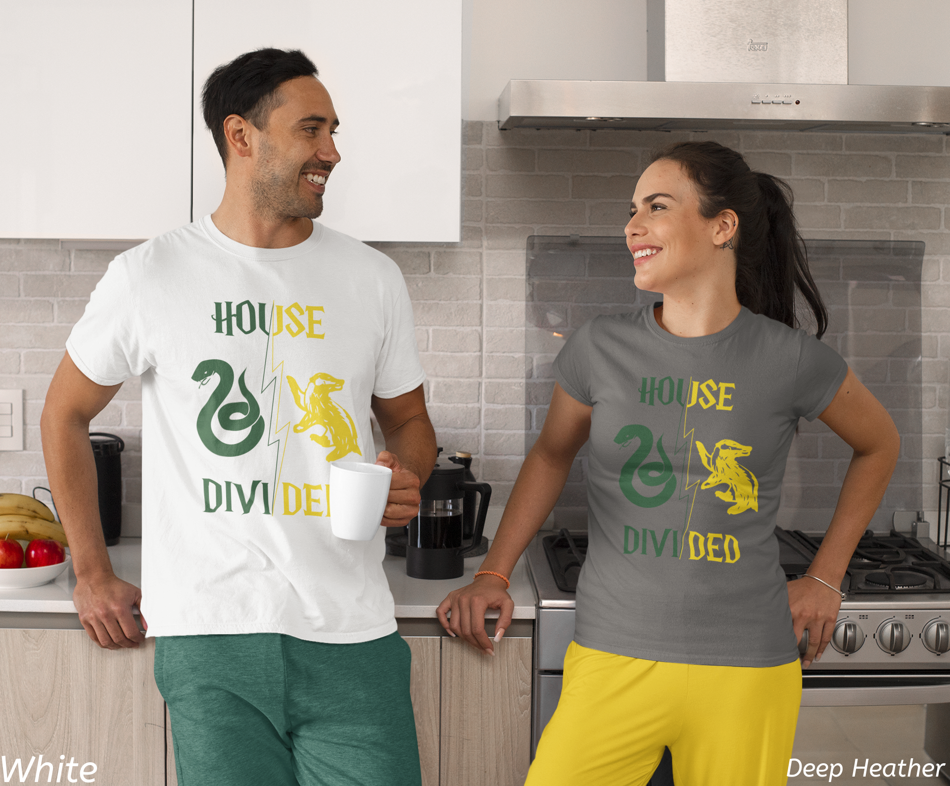 House Divided Rivalry Shirt- Serpent + Badger Wizardcore Couple Tee