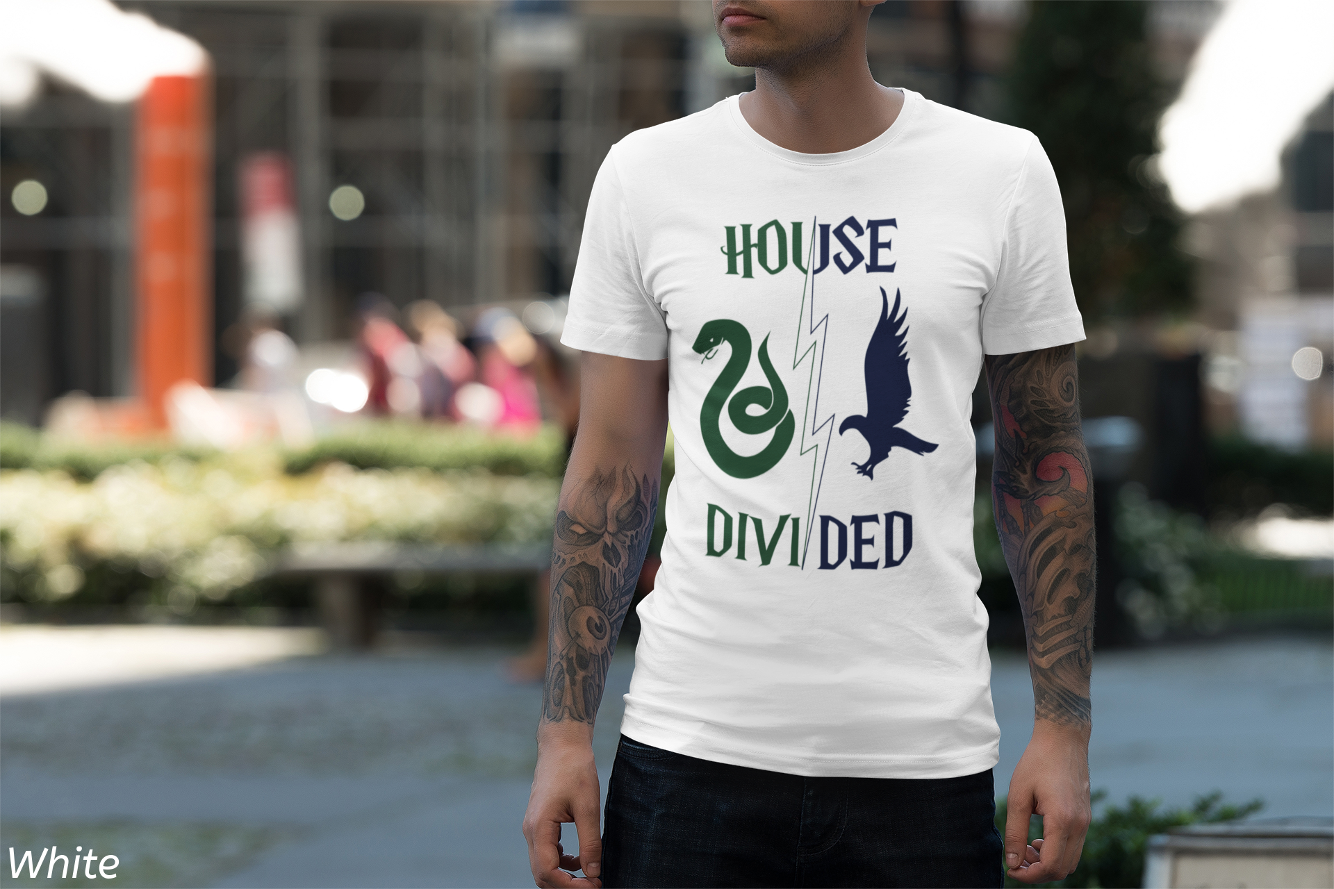 House Divided Rivalry Shirt- Serpent + Raven Wizardcore Couple Tee