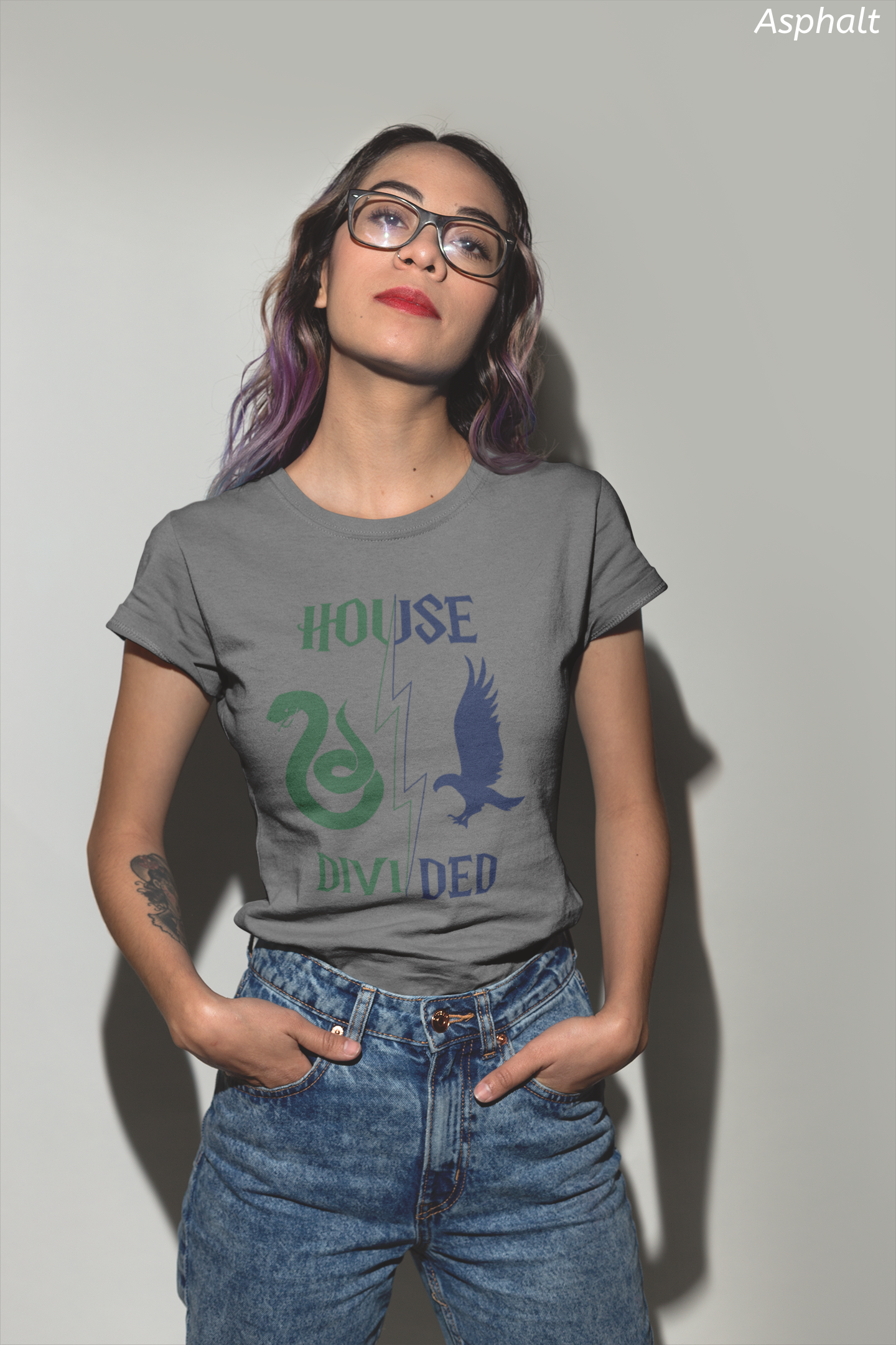 House Divided Rivalry Shirt- Serpent + Raven Wizardcore Couple Tee