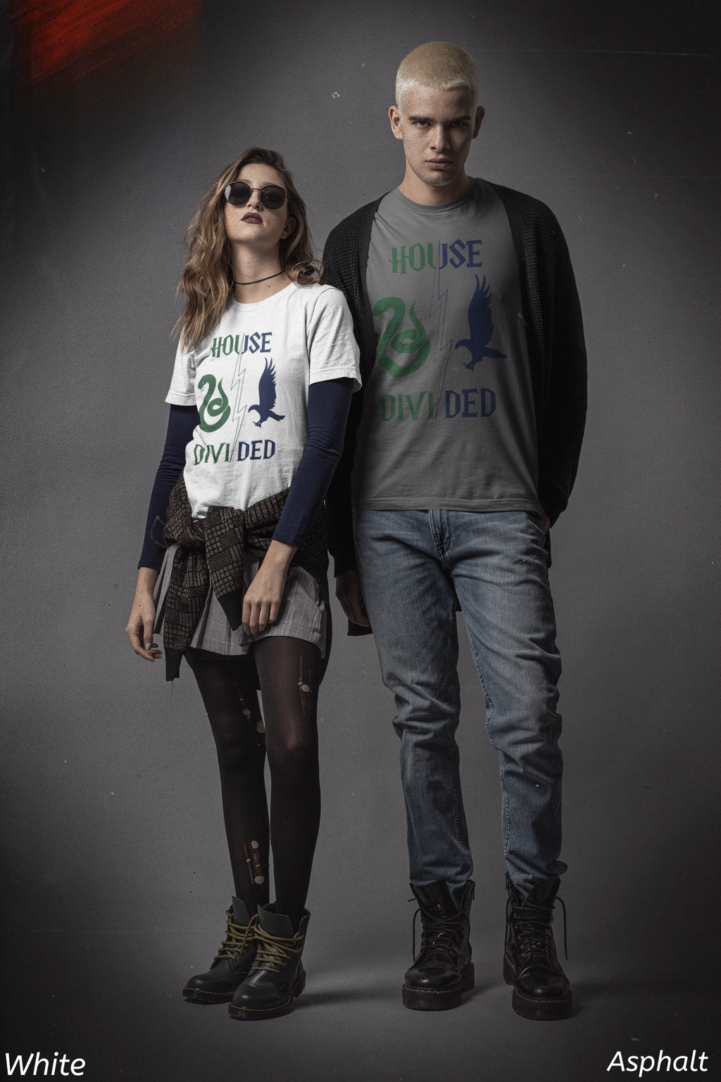 House Divided Rivalry Shirt- Serpent + Raven Wizardcore Couple Tee