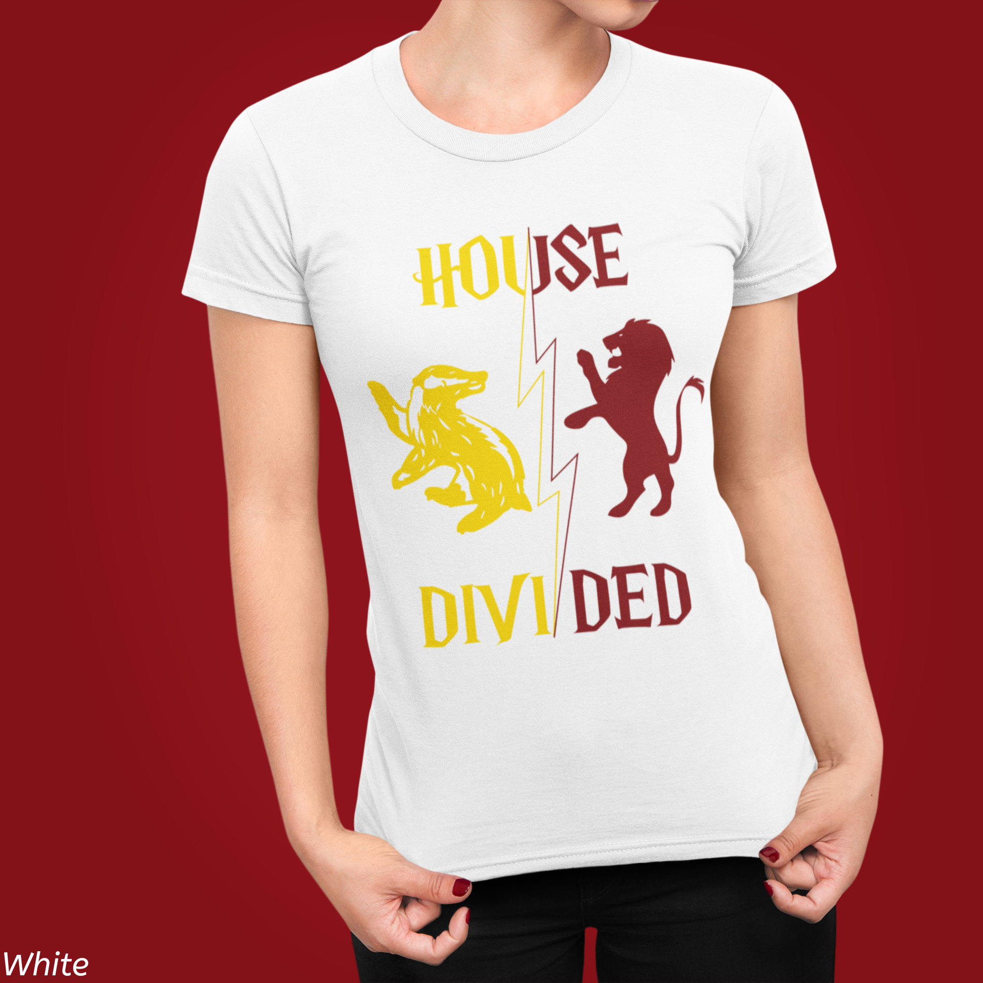 House Divided Rivalry Shirt- Lion + Badger Wizardcore Couple Tee