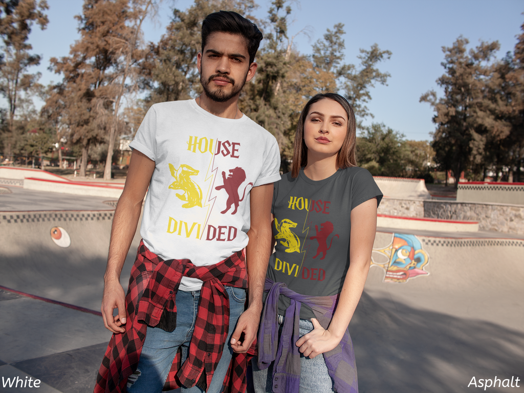 House Divided Rivalry Shirt- Lion + Badger Wizardcore Couple Tee