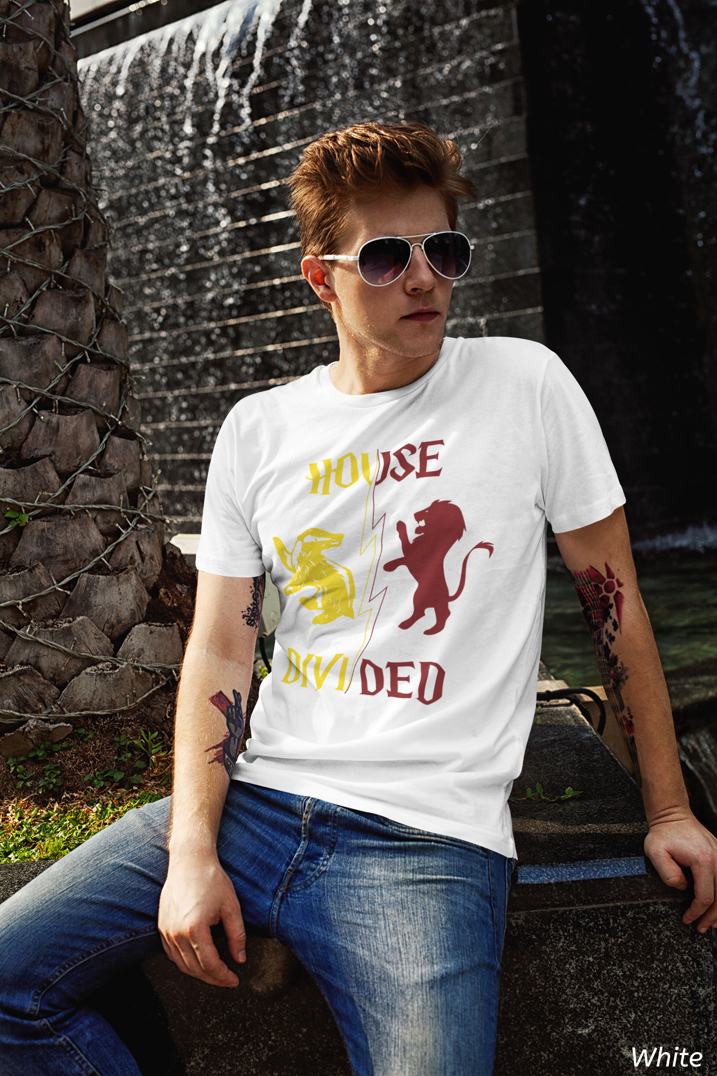 House Divided Rivalry Shirt- Lion + Badger Wizardcore Couple Tee