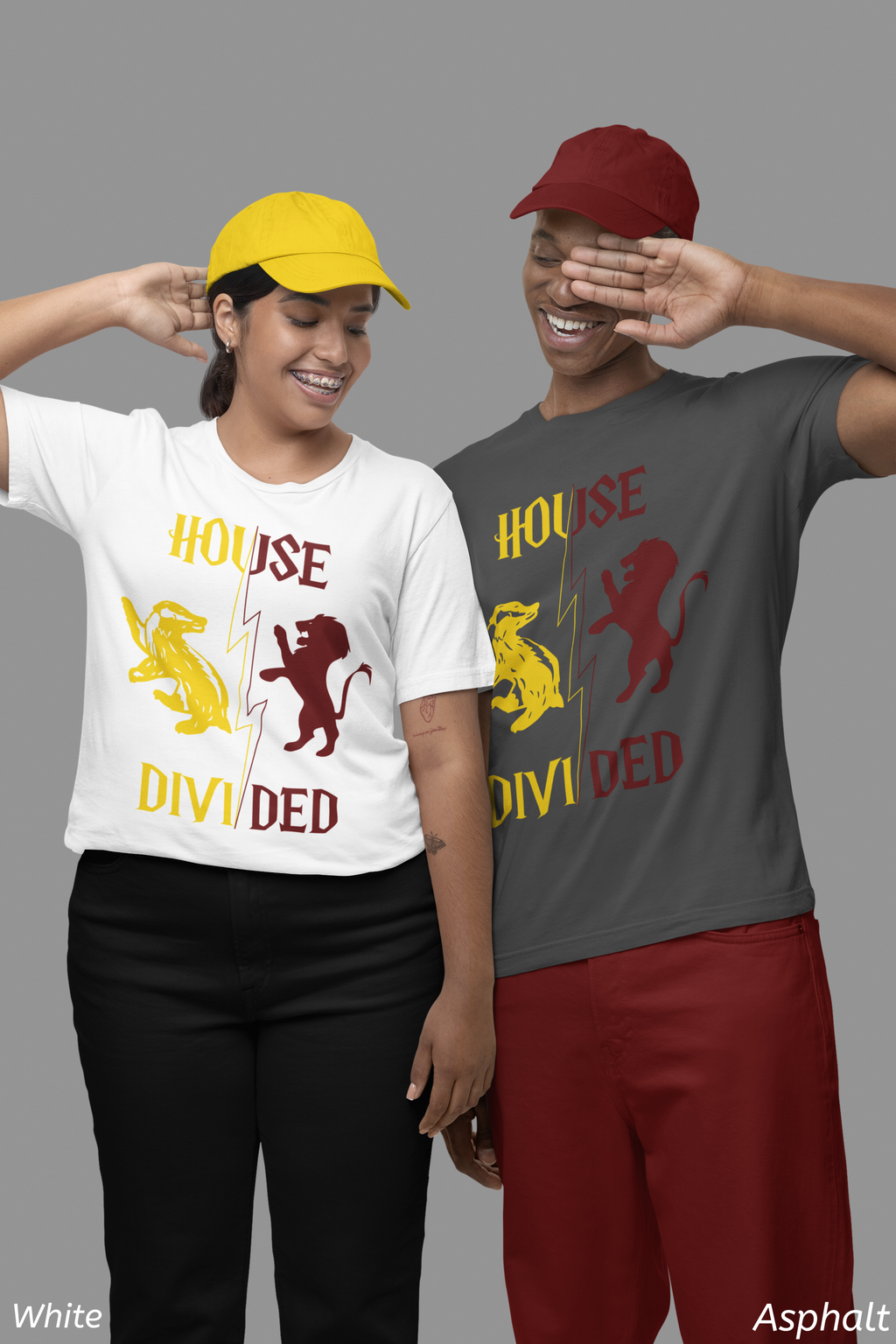 House Divided Rivalry Shirt- Lion + Badger Wizardcore Couple Tee