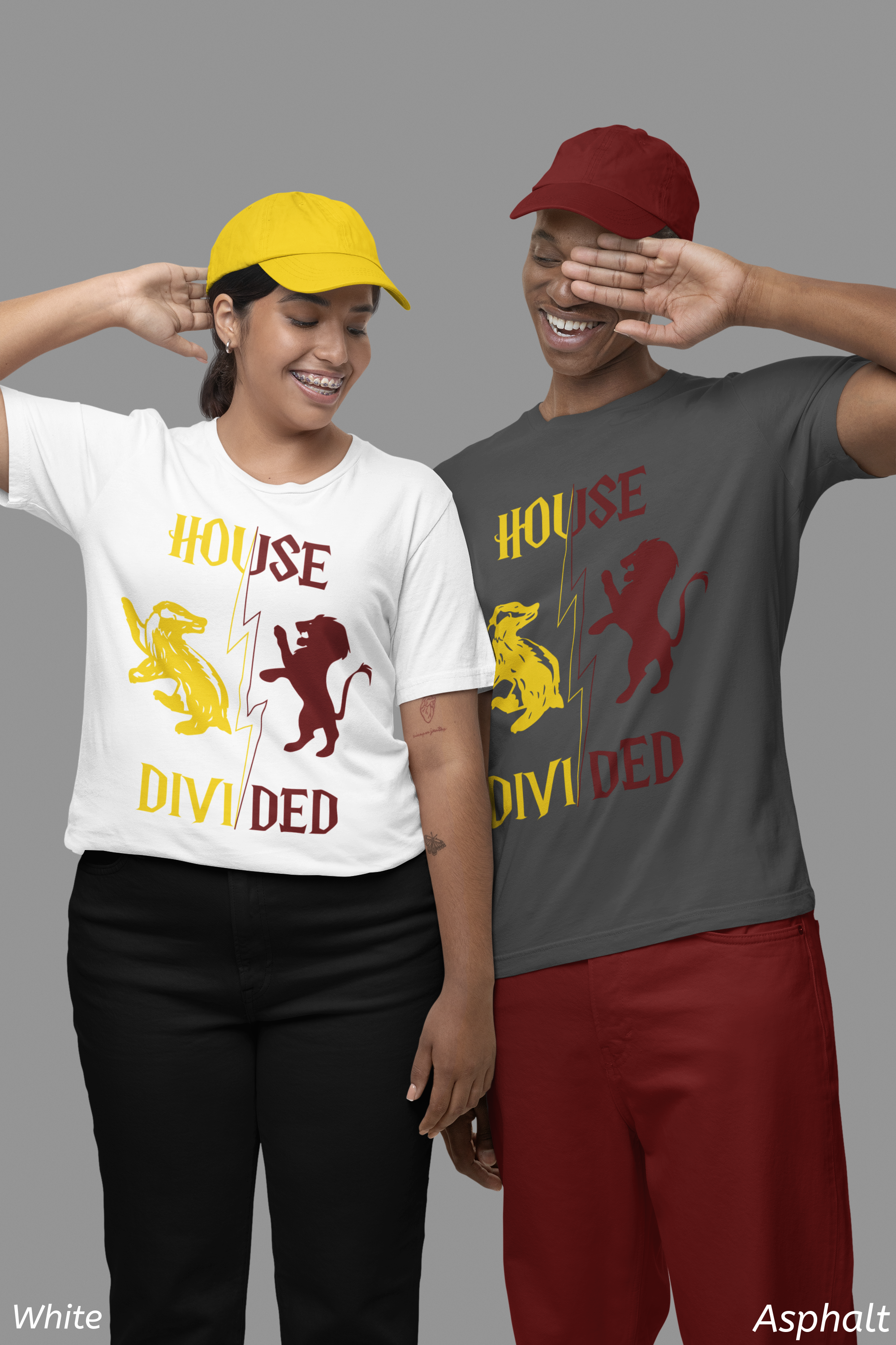 House Divided Rivalry Shirt- Lion + Badger Wizardcore Couple Tee