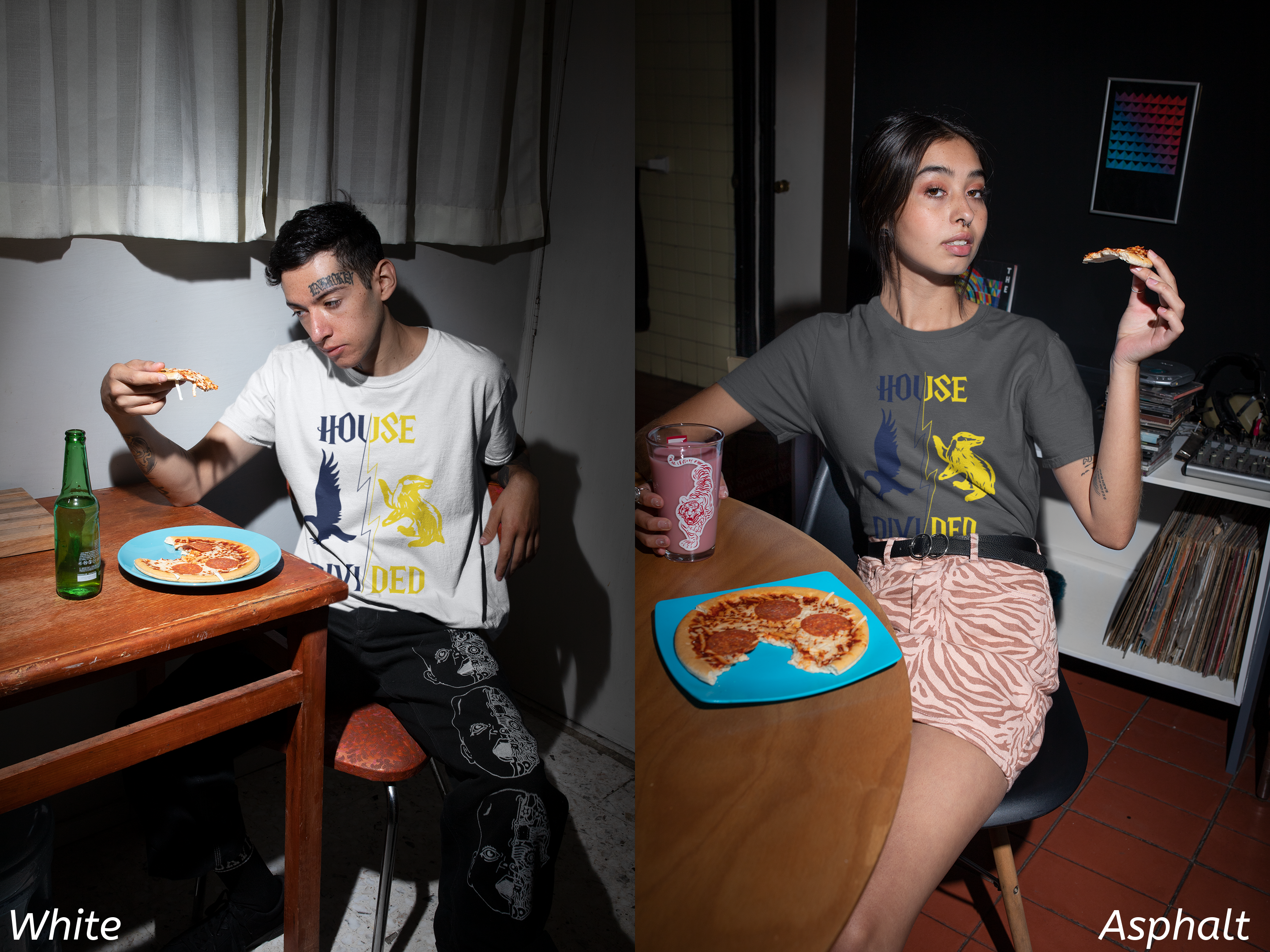 House Divided Rivalry Shirt- Raven + Badger Wizardcore Couple Tee