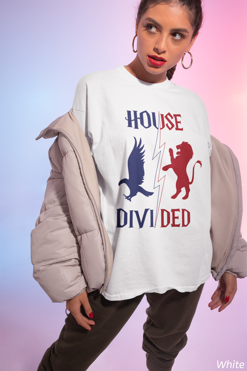 House Divided Rivalry Shirt- Lion + Raven Wizardcore Couple Tee