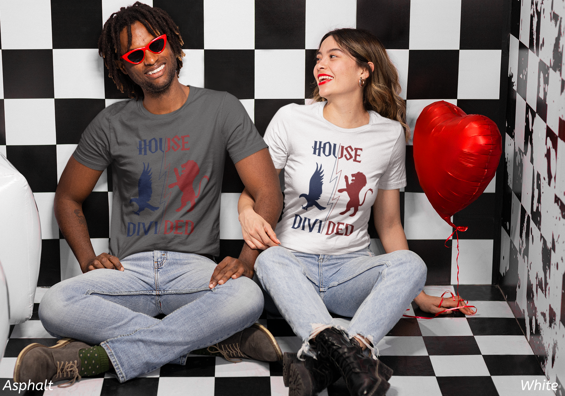 House Divided Rivalry Shirt- Lion + Raven Wizardcore Couple Tee