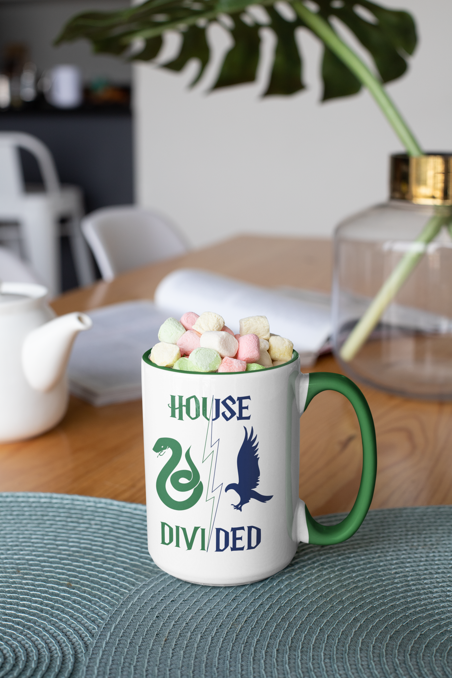 House Divided Rivalry Mug- Serpent + Raven Wizardcore Couple Mug (15oz)