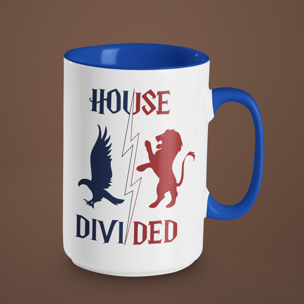 House Divided Rivalry Mug- Lion + Raven Wizardcore Couple Mug (15oz)