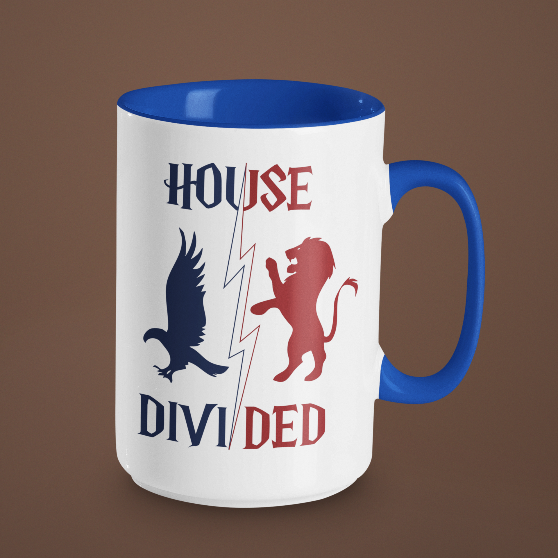 House Divided Rivalry Mug- Lion + Raven Wizardcore Couple Mug (15oz)