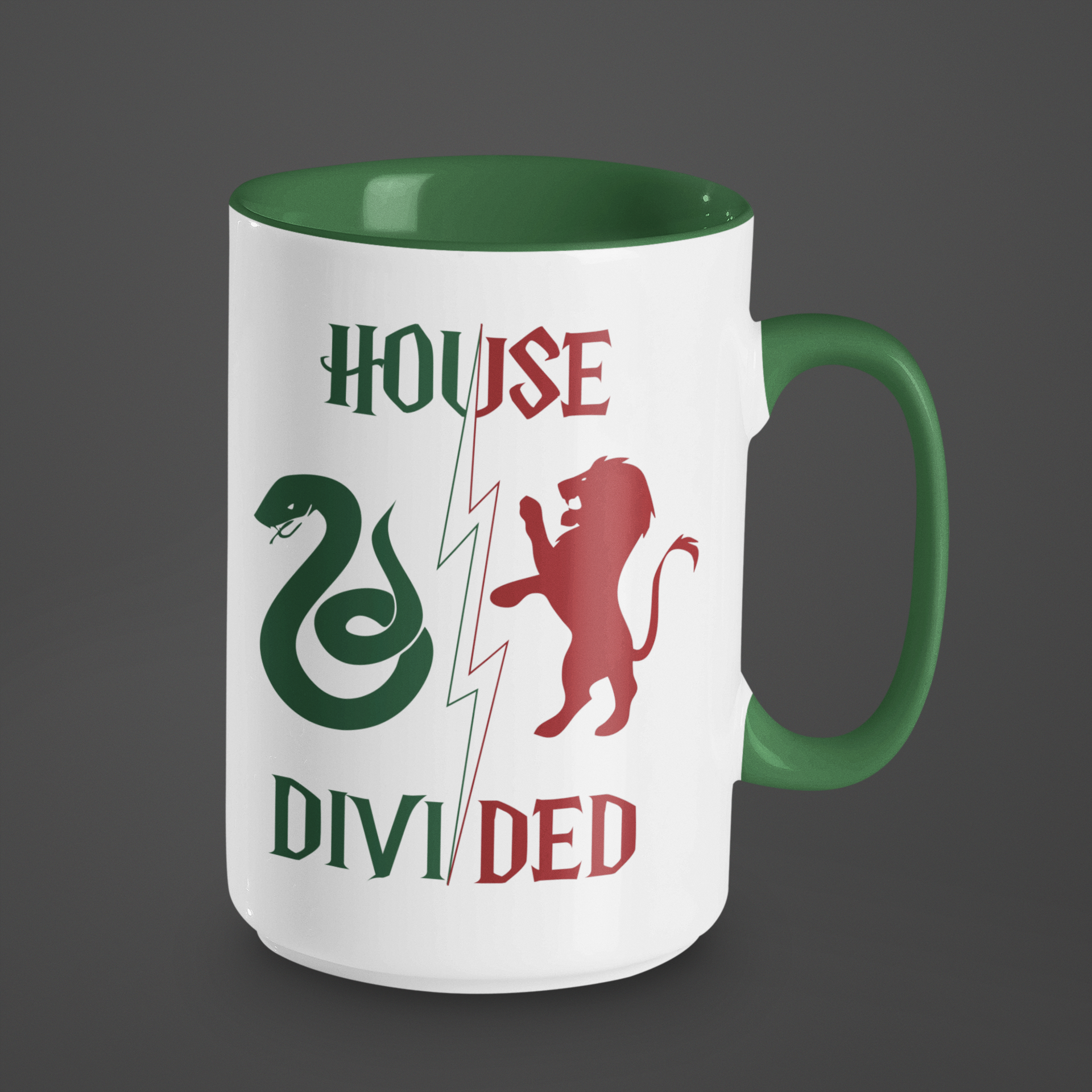 House Divided Rivalry Mug- Serpent + Lion Wizardcore Couple Mug (15oz)