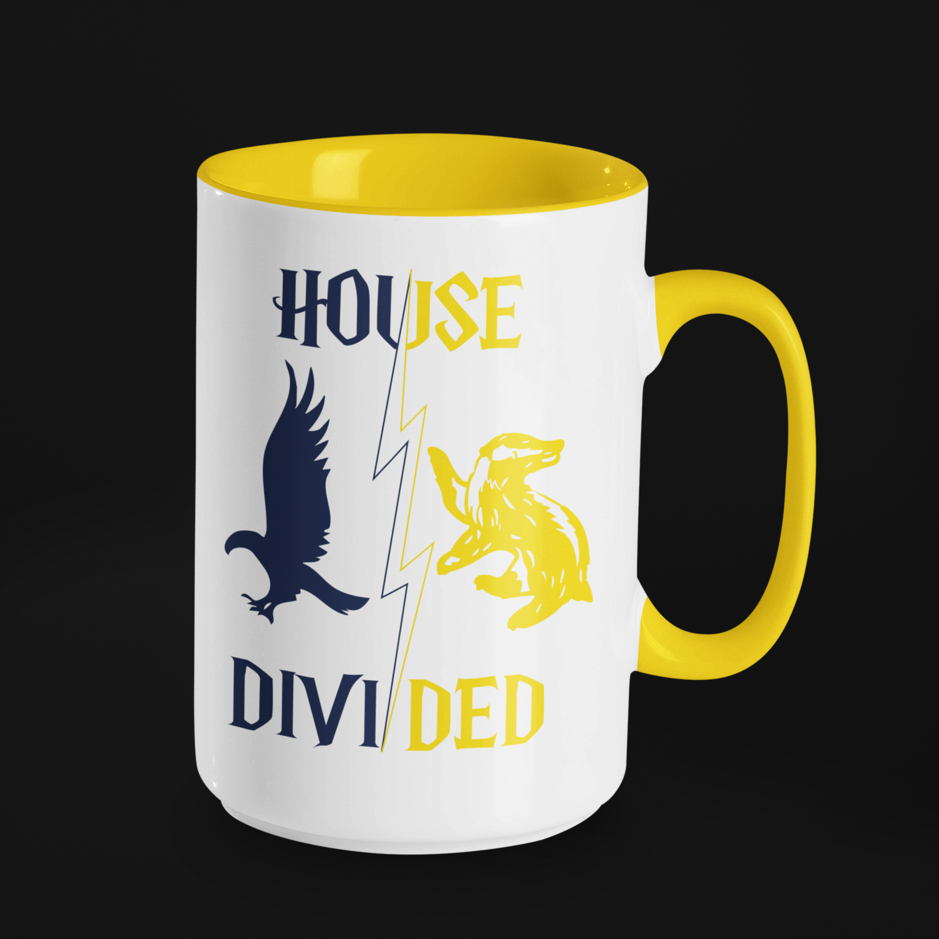 House Divided Rivalry Mug- Raven + Badger Wizardcore Couple Mug (15oz)