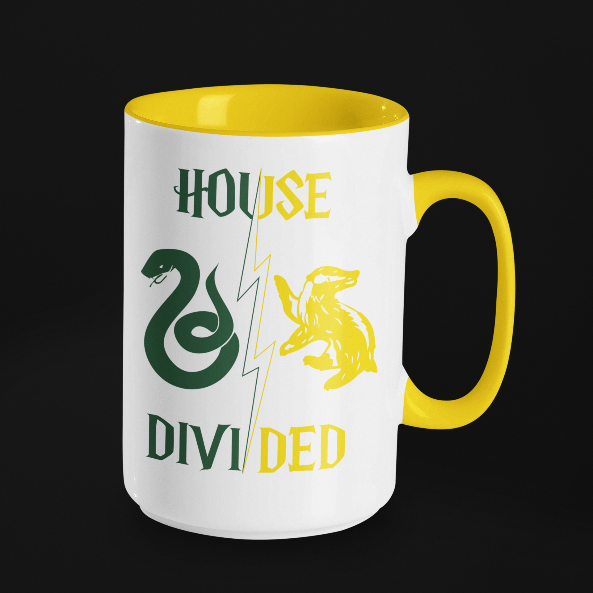 House Divided Rivalry Mug- Serpent + Badger Wizardcore Couple Mug (15oz)