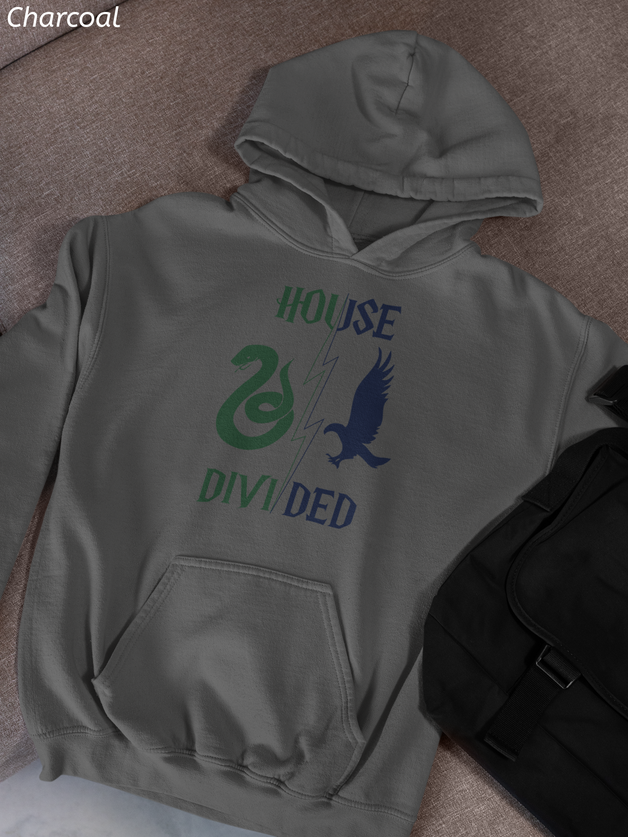 House Divided Rivalry Hoodie- Serpent + Raven Wizardcore Couple Hoodie