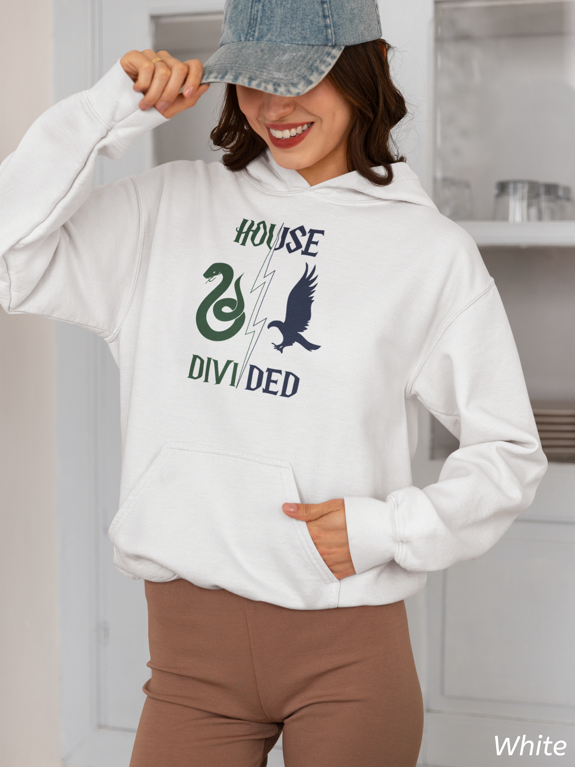 House Divided Rivalry Hoodie- Serpent + Raven Wizardcore Couple Hoodie