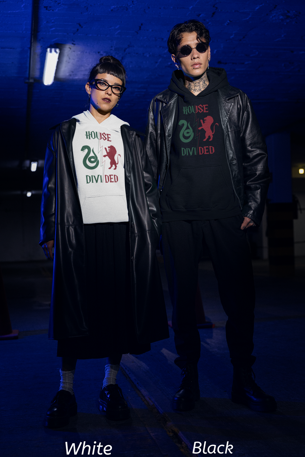 House Divided Rivalry Hoodie- Serpent + Lion Wizardcore Couple Hoodie