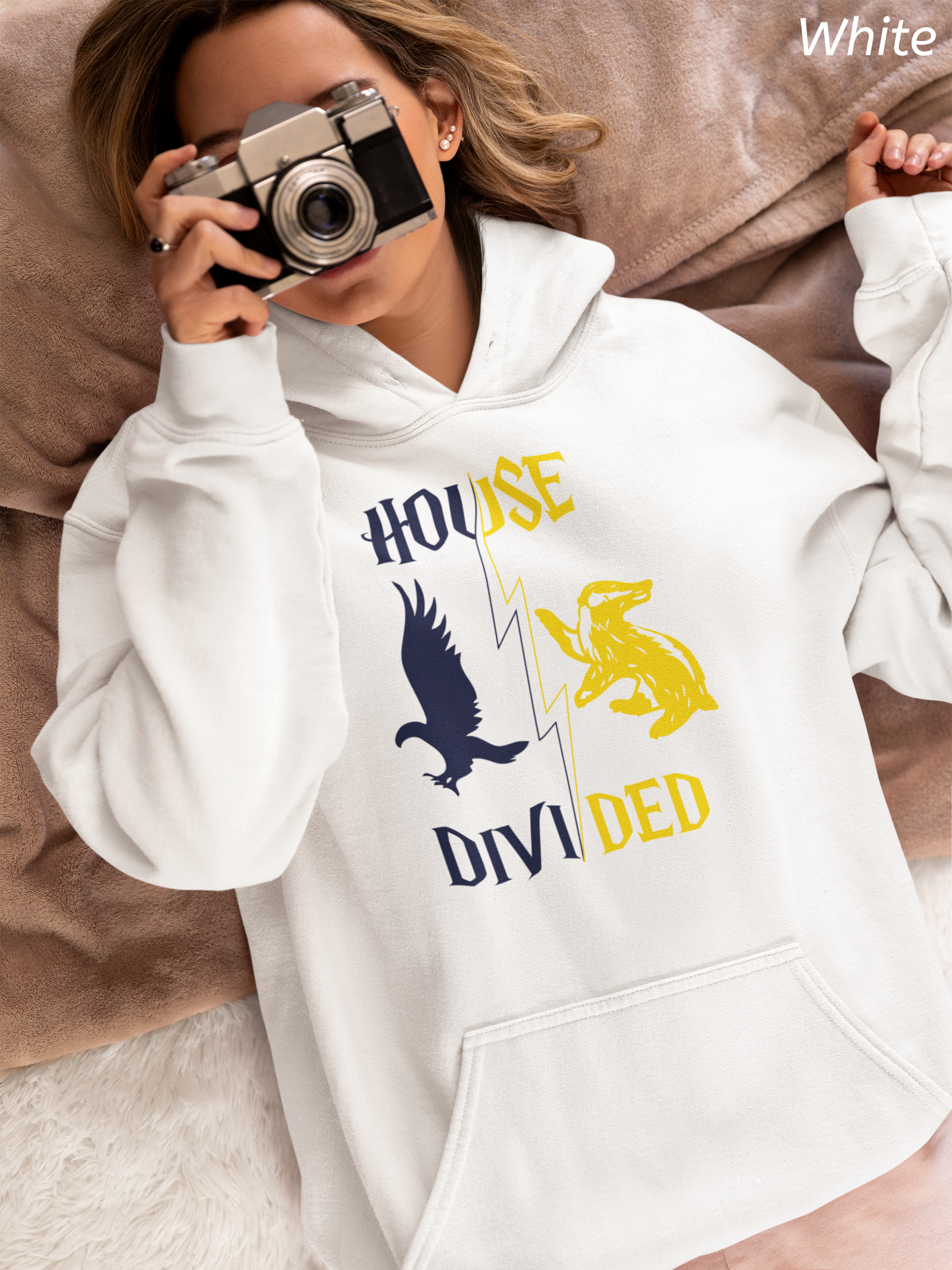 House Divided Rivalry Hoodie- Raven + Badger Wizardcore Couple Hoodie