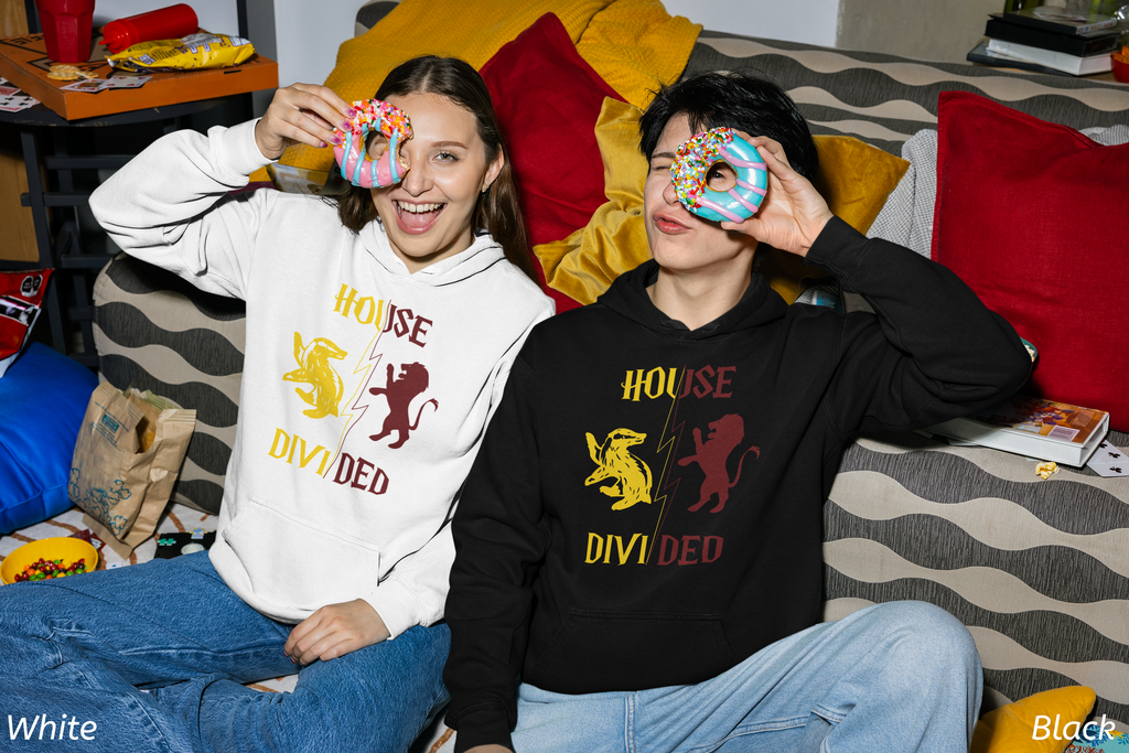 House Divided Rivalry Hoodie- Badger + Lion Wizardcore Couple Hoodie