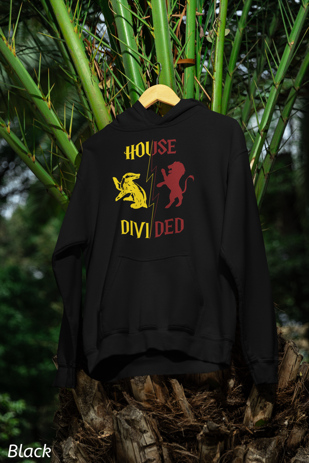 House Divided Rivalry Hoodie- Badger + Lion Wizardcore Couple Hoodie