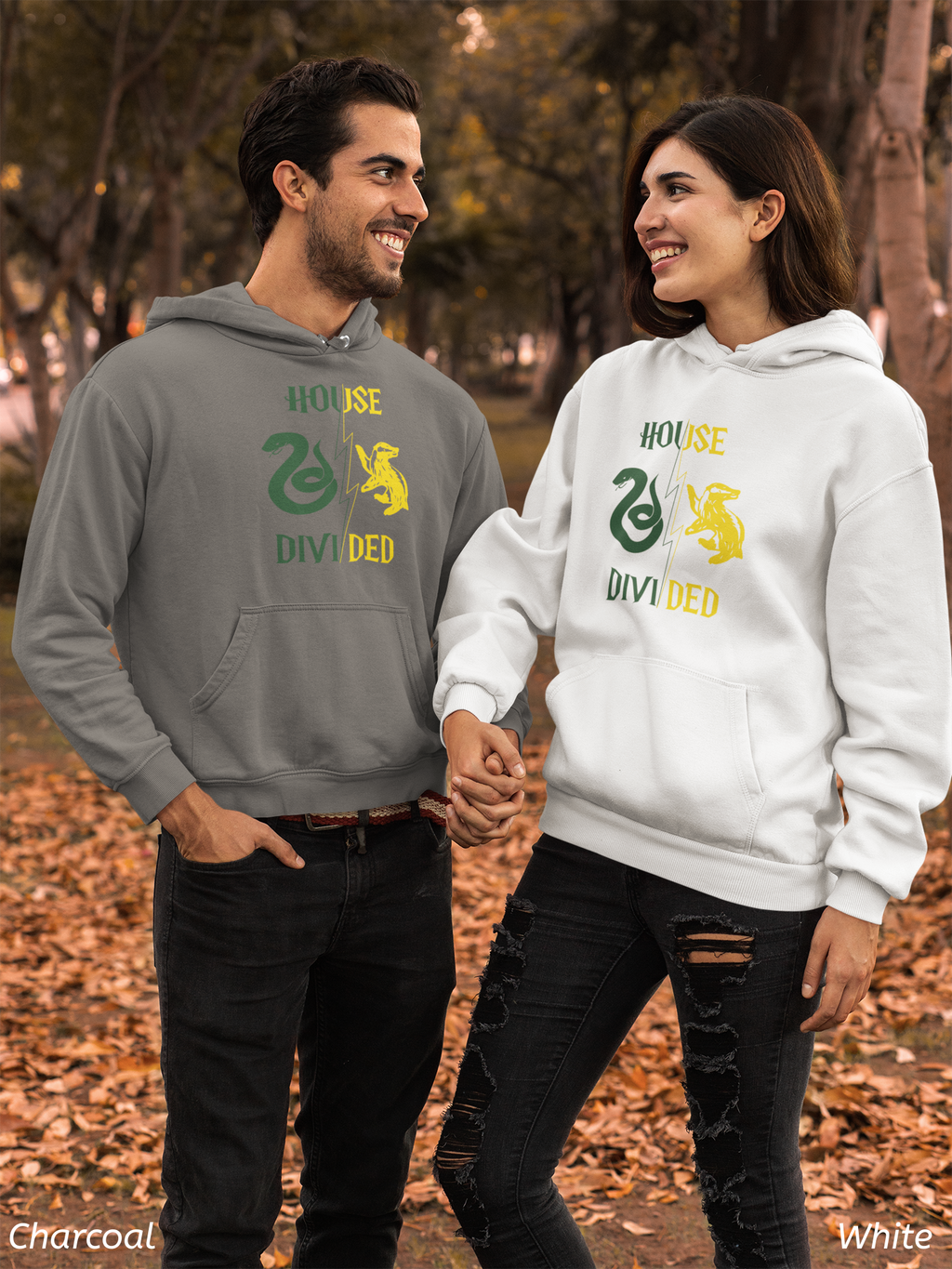 House Divided Rivalry Hoodie- Serpent + Badger Wizardcore Couple Hoodie