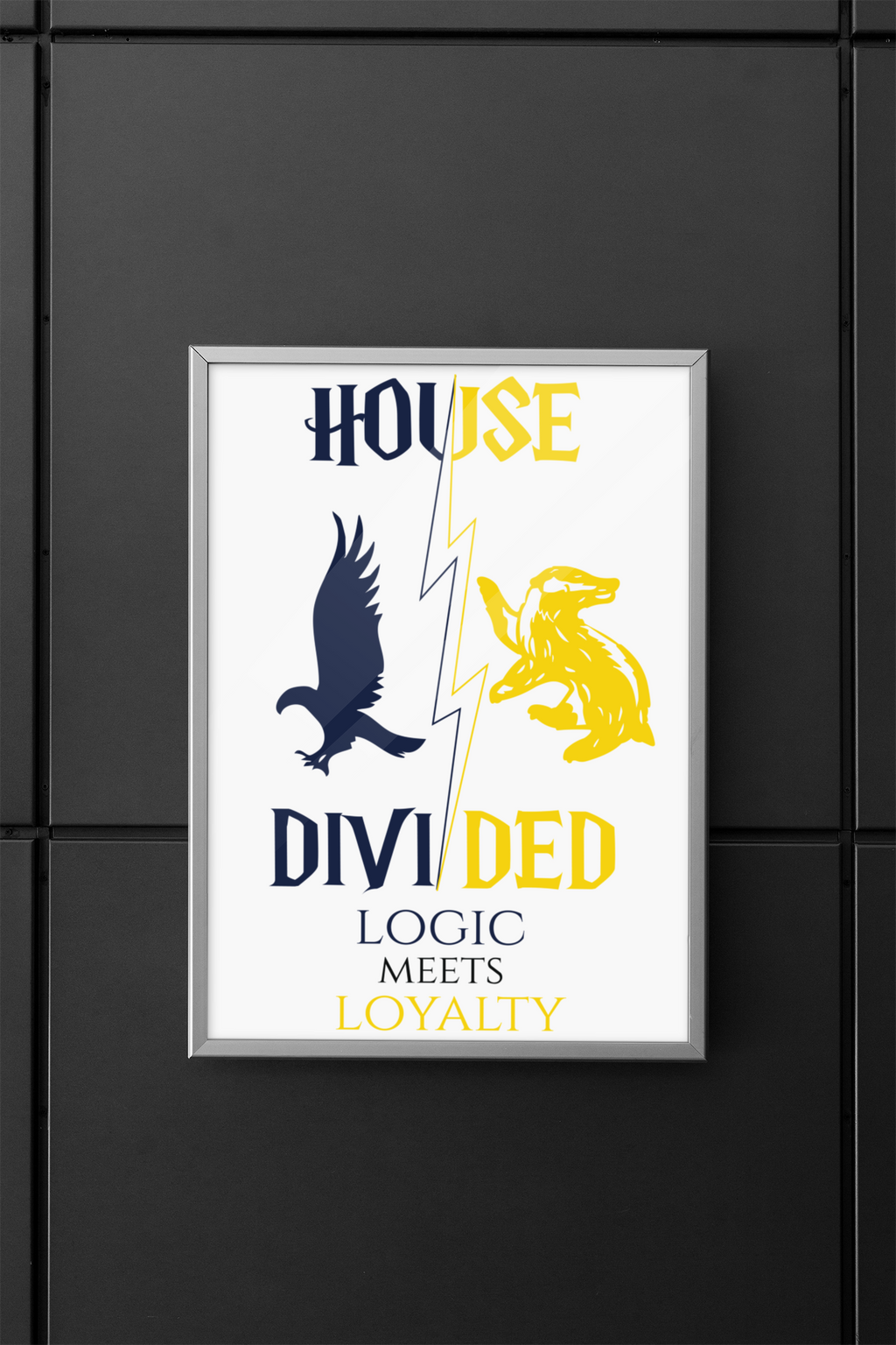 House Divided Rivalry Poster- Raven + Badger 11x17 Wall Art