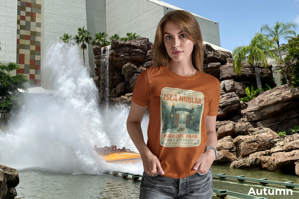 Visit Isla Nublar Shirt- River Adventure Ride Tee, Vintage Travel Poster Style