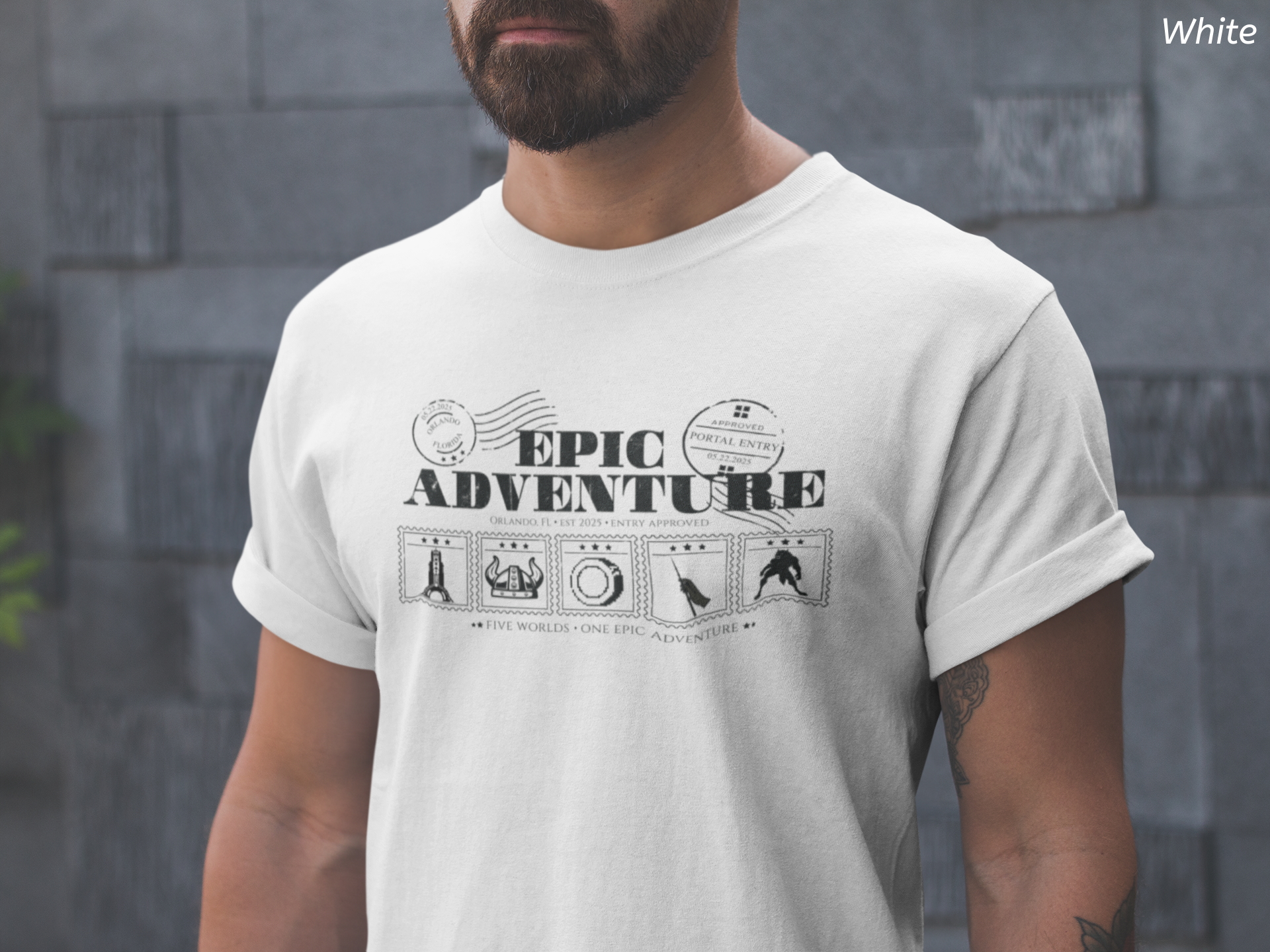 Epic Universe Portal Stamps Shirt- Orlando Park Day Tee