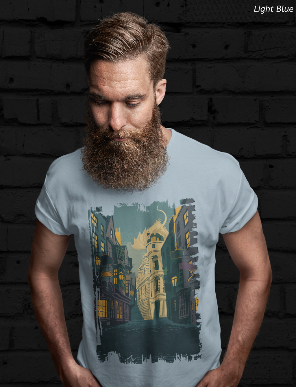 Wizard Alley Poster Shirt- Retro Magical Marketplace Tee