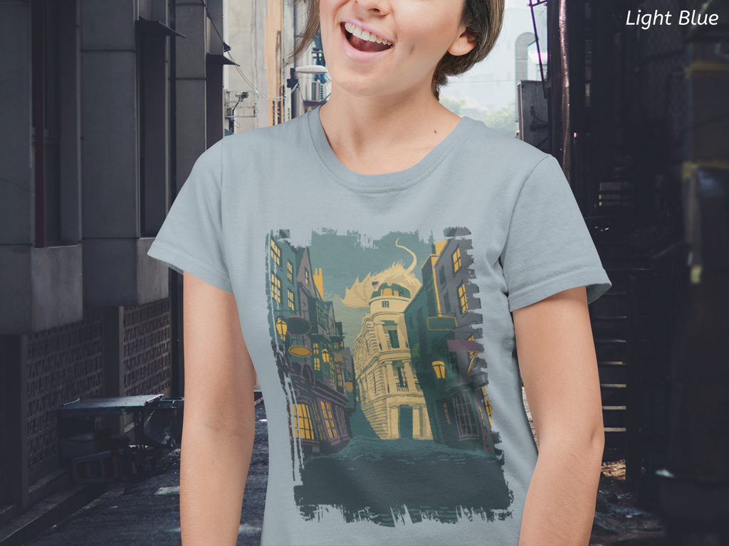 Wizard Alley Poster Shirt- Retro Magical Marketplace Tee