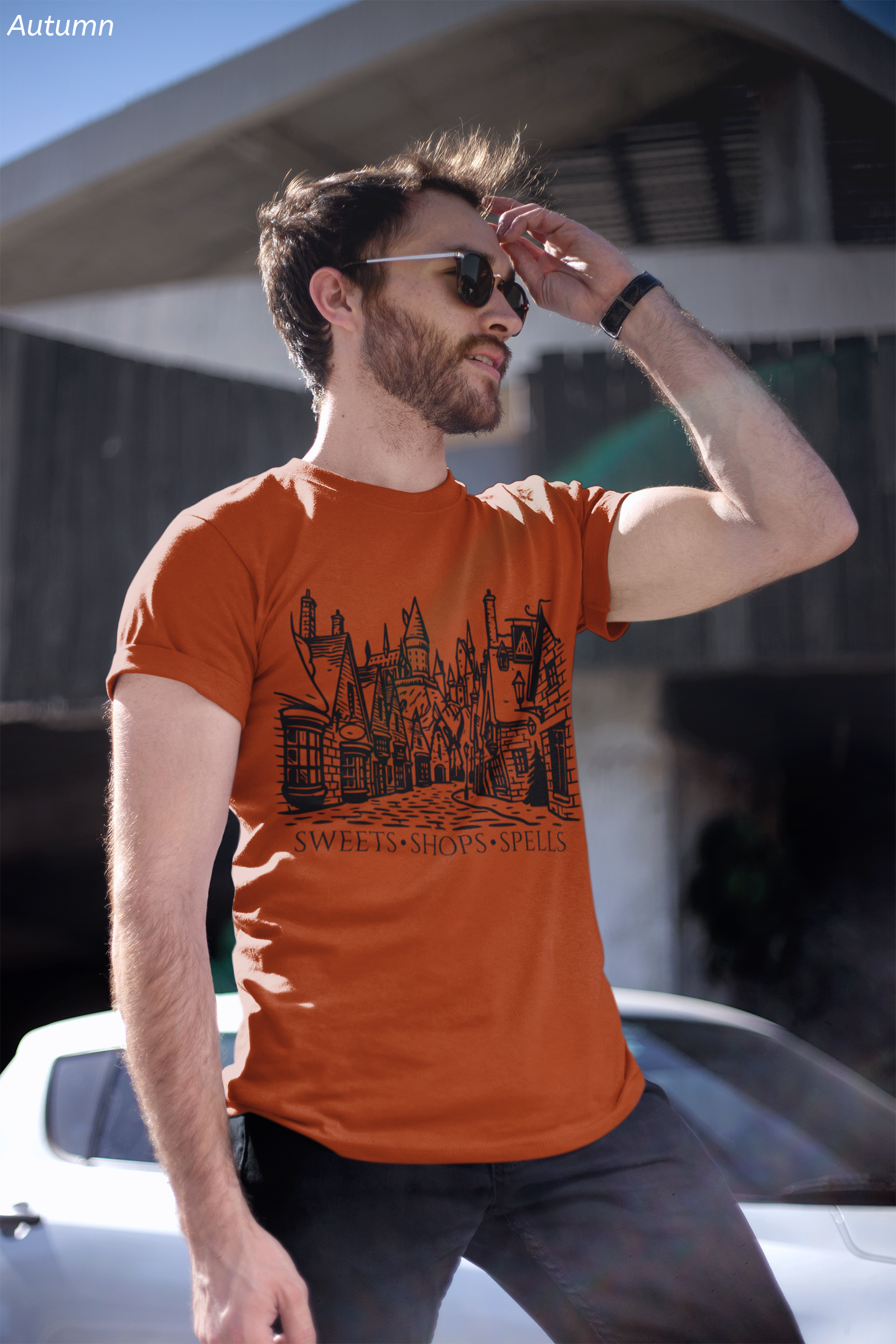 Wizard Village Poster Shirt- Sweets Shops Spells Tee