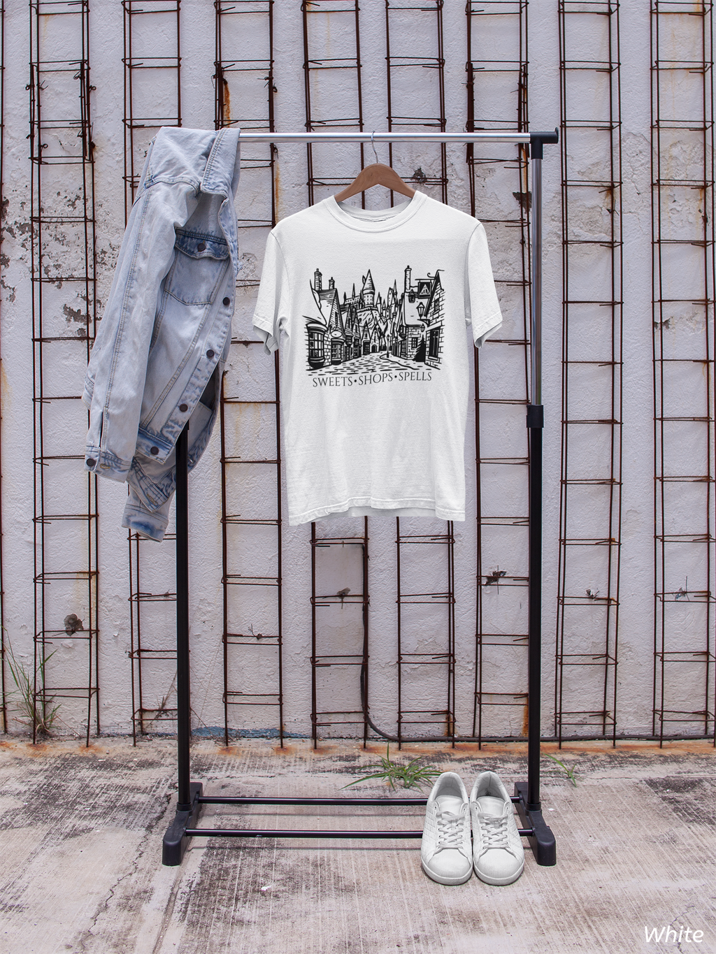 Wizard Village Poster Shirt- Sweets Shops Spells Tee