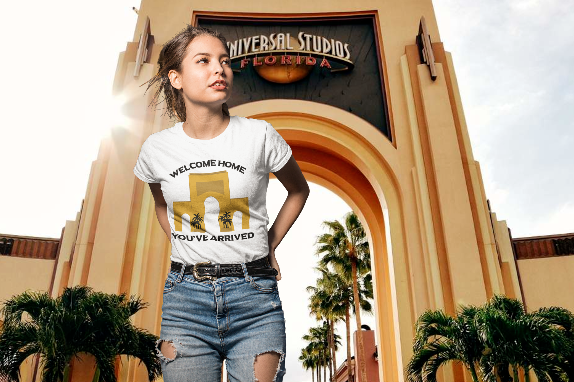Welcome Home, You've Arrived Universal Arch Shirt- Orlando Theme Park Tee
